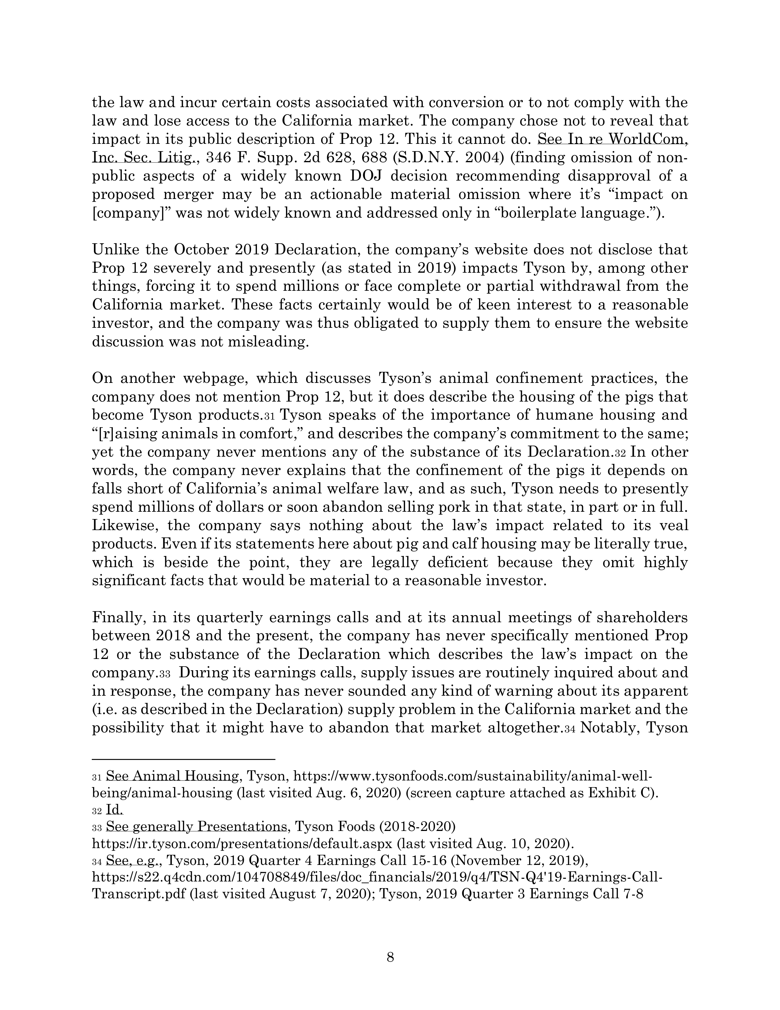 Tyson Foods Proposal  — page 40