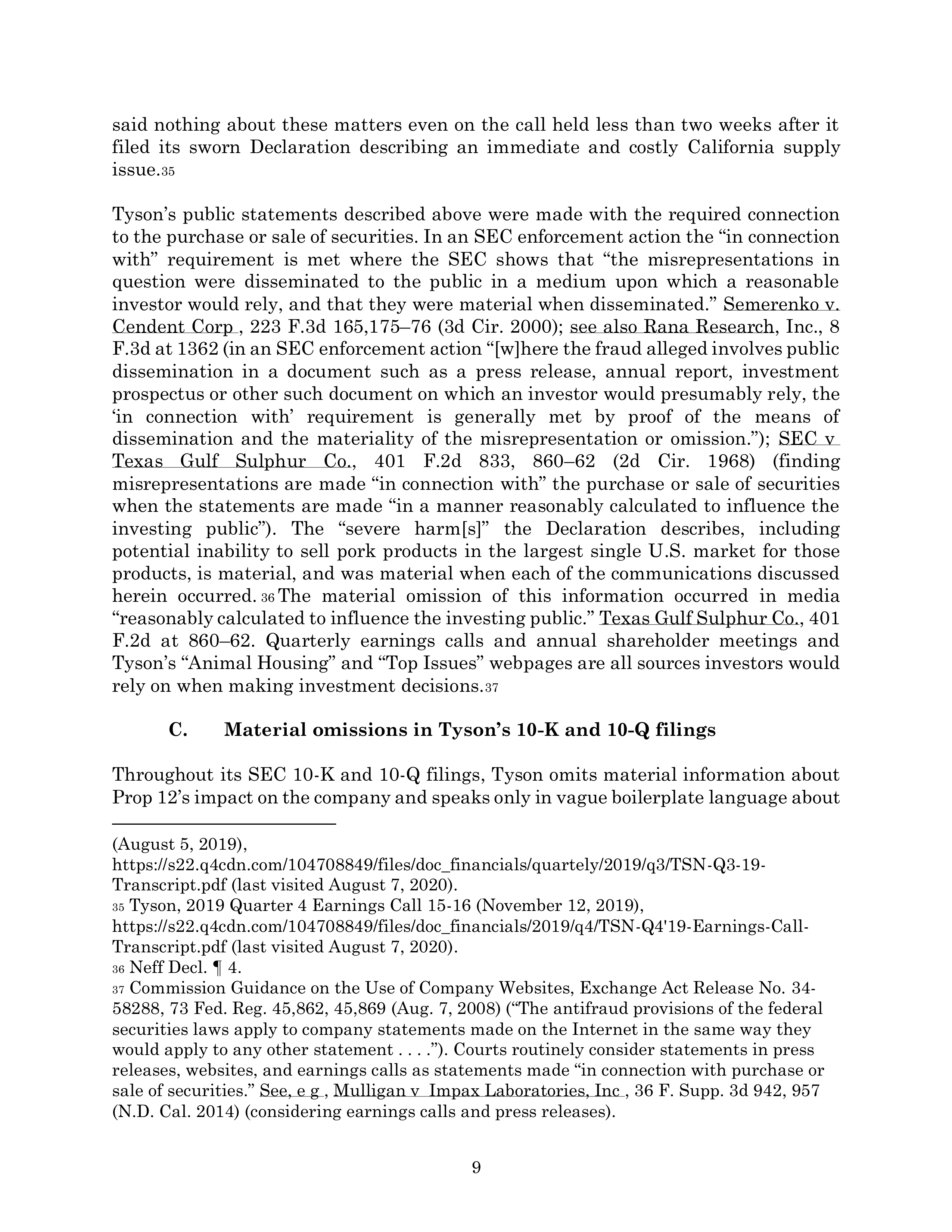 Tyson Foods Proposal  — page 41