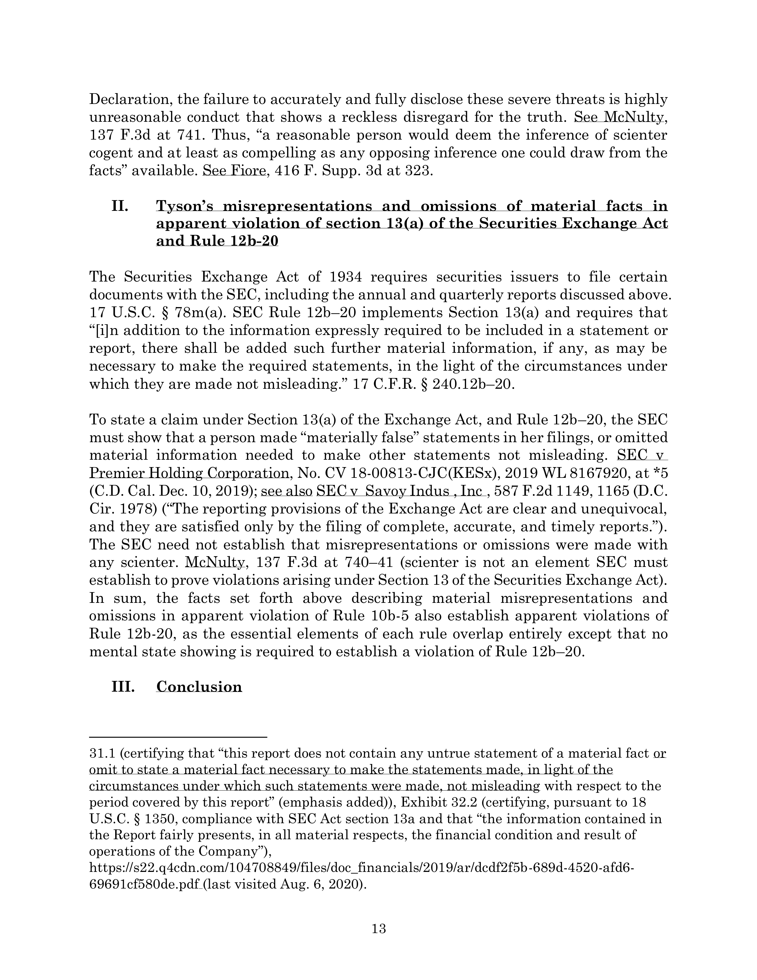Tyson Foods Proposal  — page 45