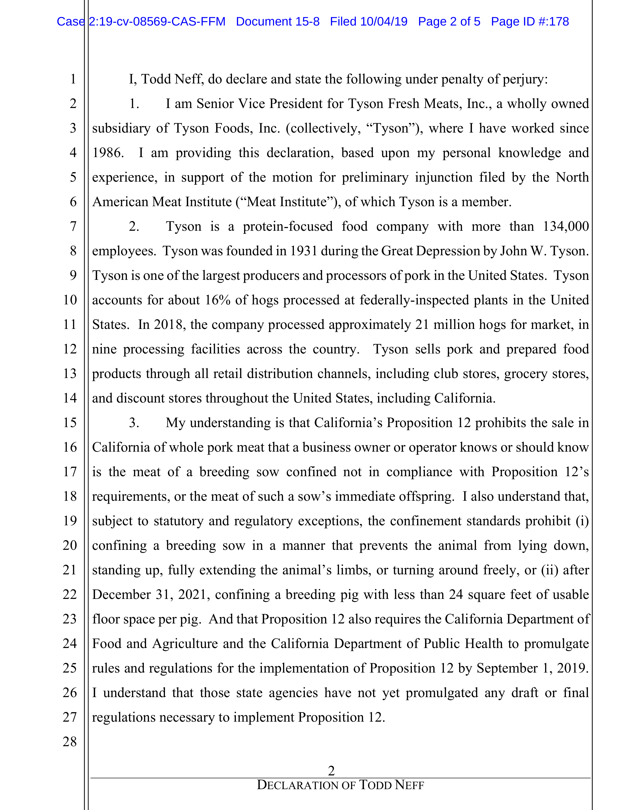 Tyson Foods Proposal  — page 48