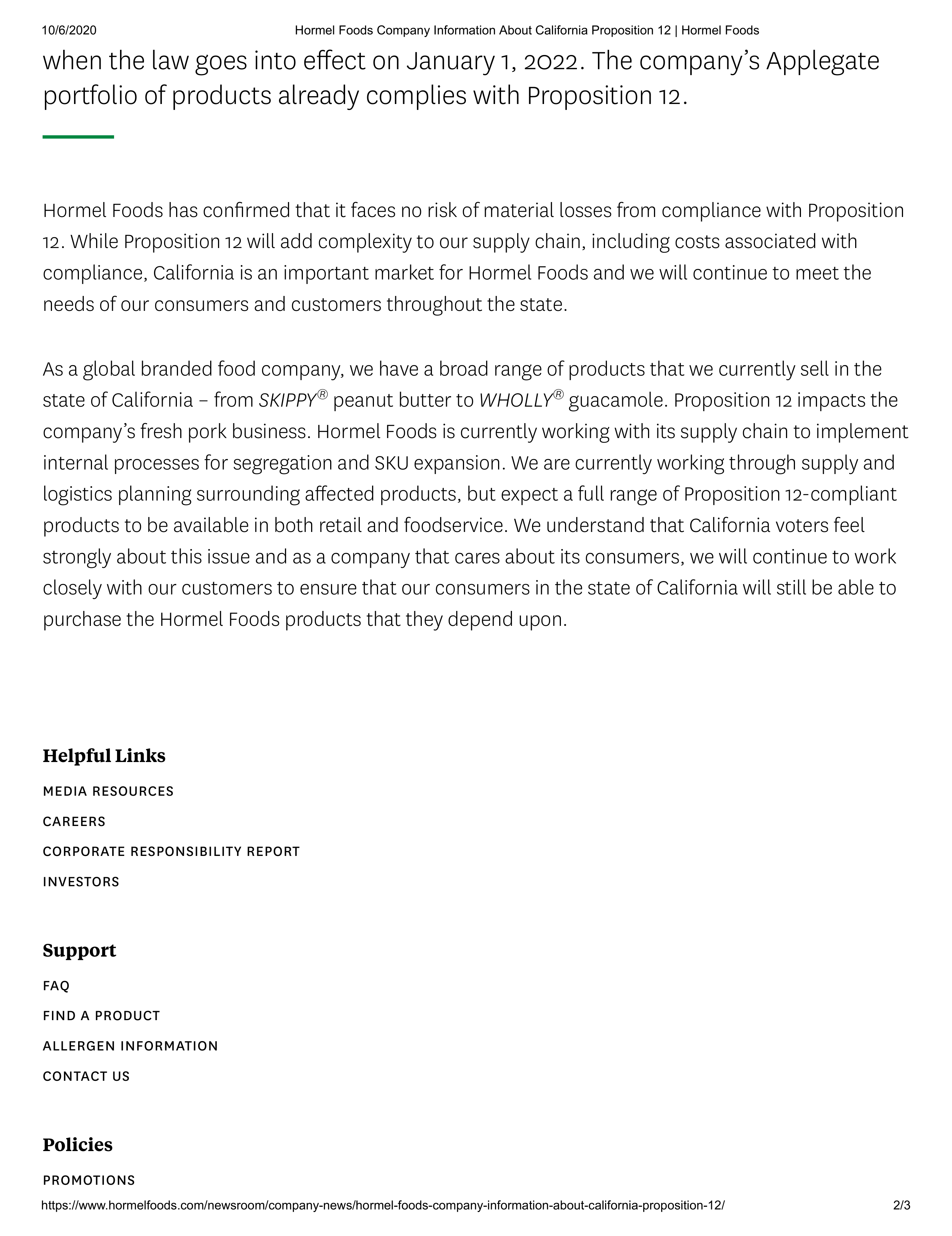 Tyson Foods Proposal  — page 54