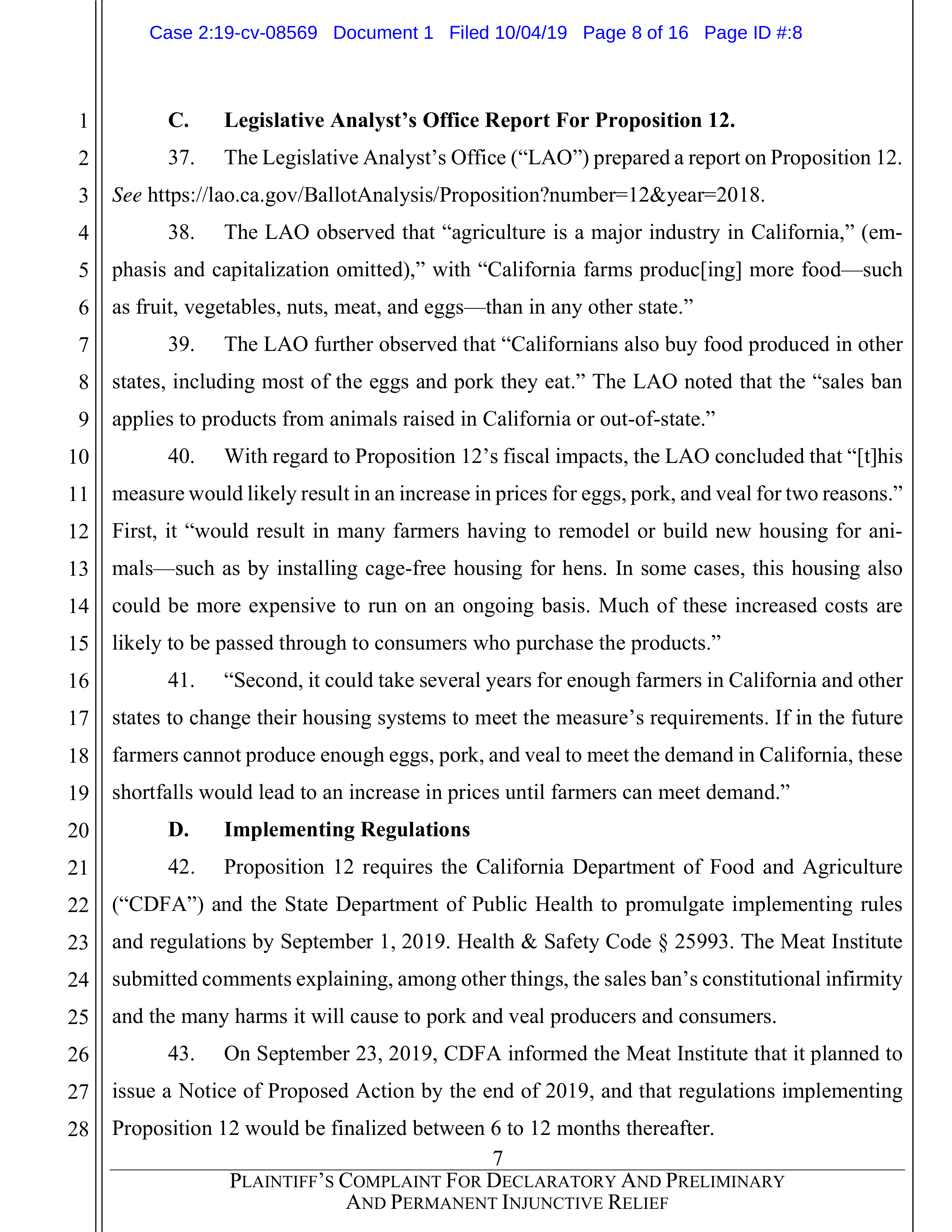 Tyson Foods Proposal  — page 71