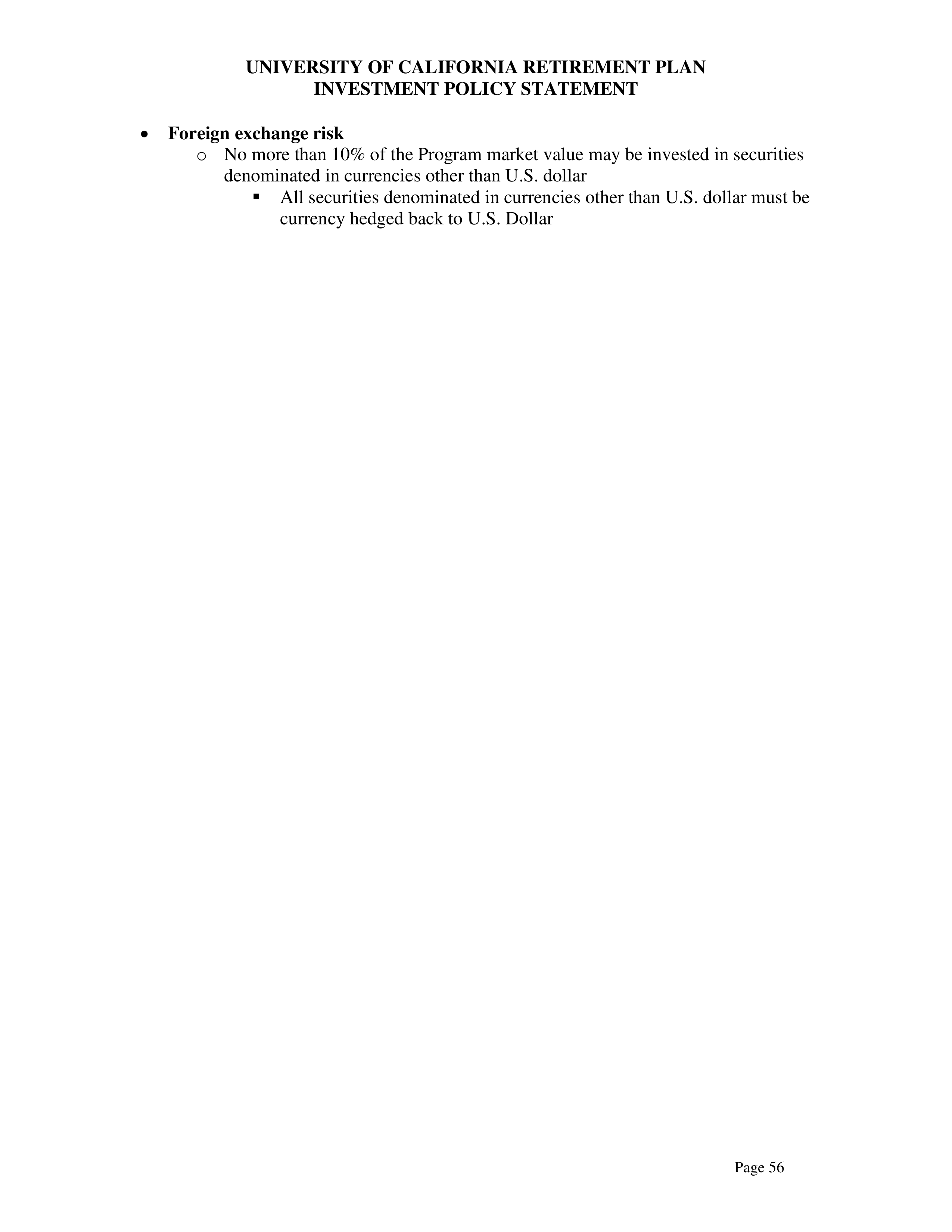 UC Retirement Plan Investment Statement — page 56