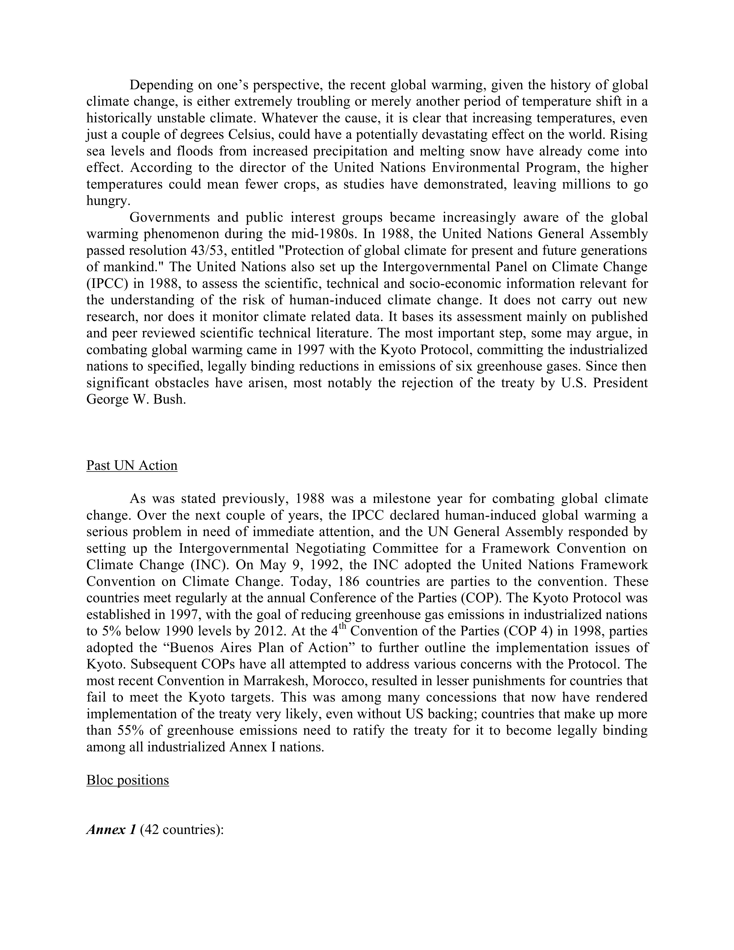UNEP Global Climate Change Problem Statement — page 3