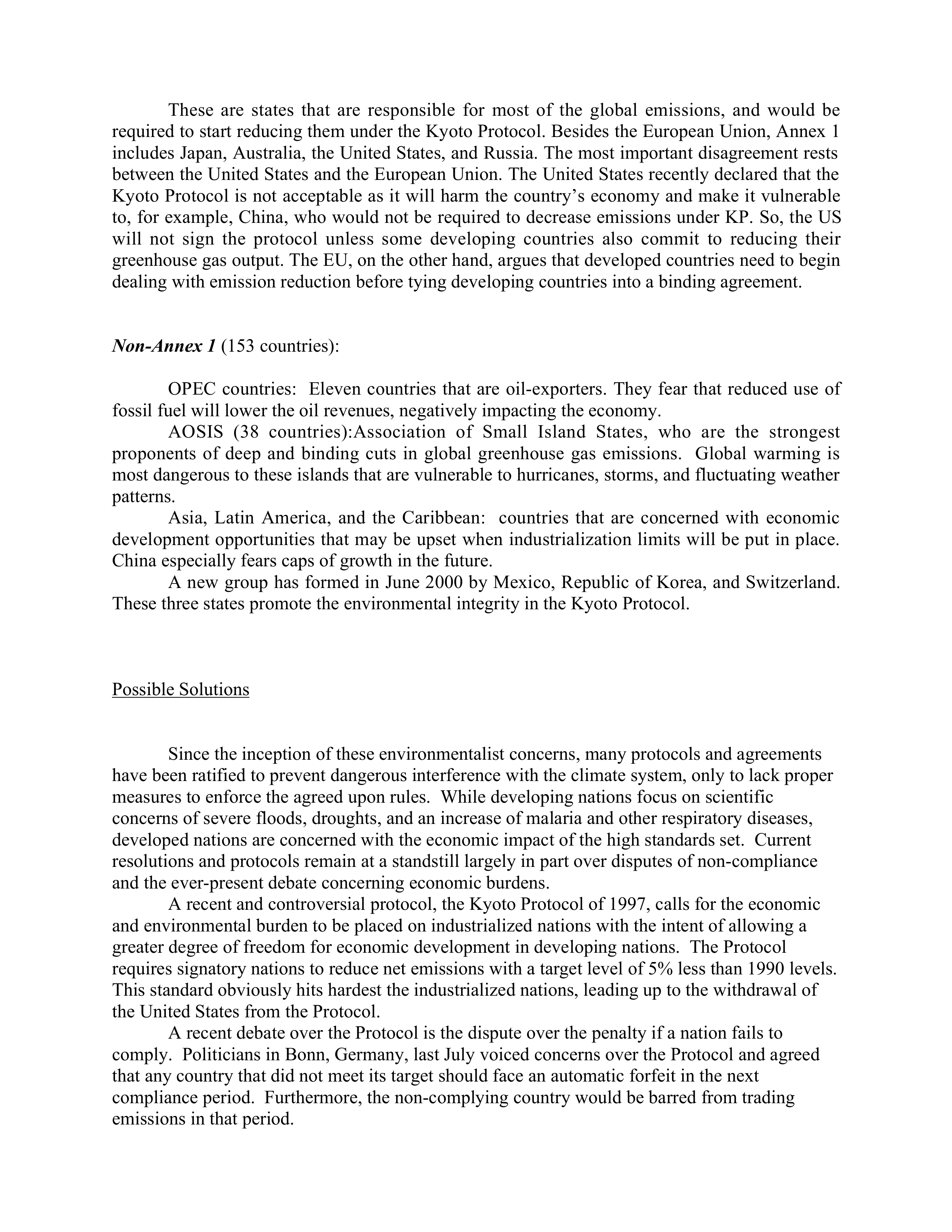 UNEP Global Climate Change Problem Statement — page 4