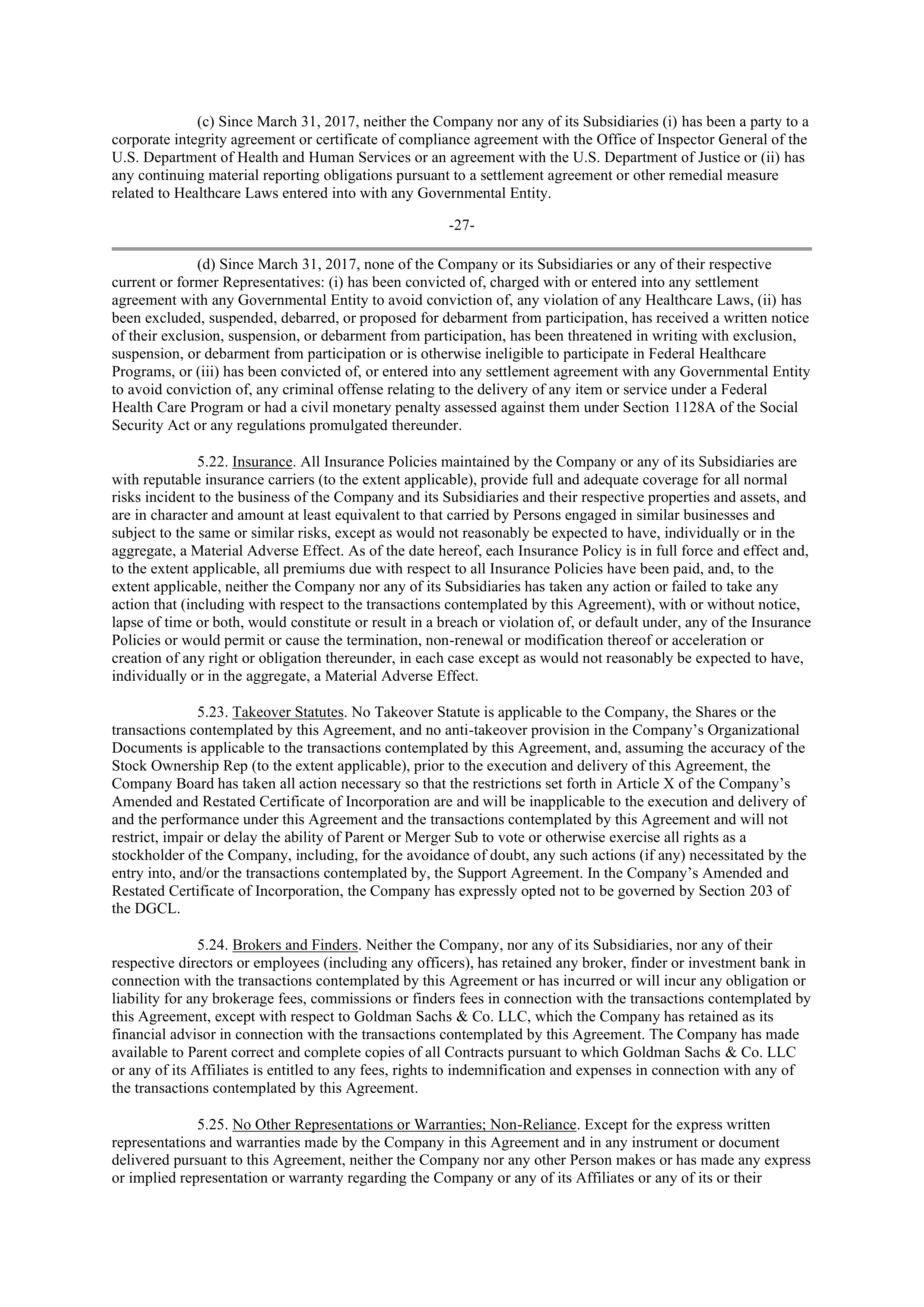UNITEDHEALTH GROUP Merger Contractor — page 29