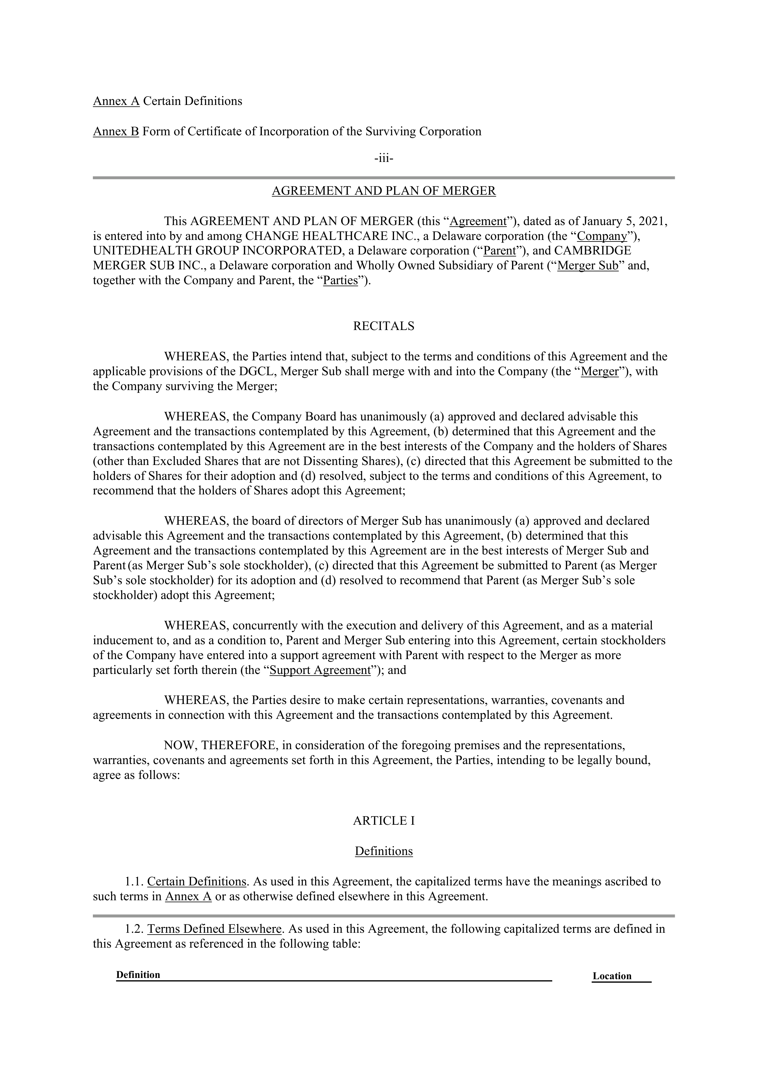 UNITEDHEALTH GROUP Merger Contractor — page 4