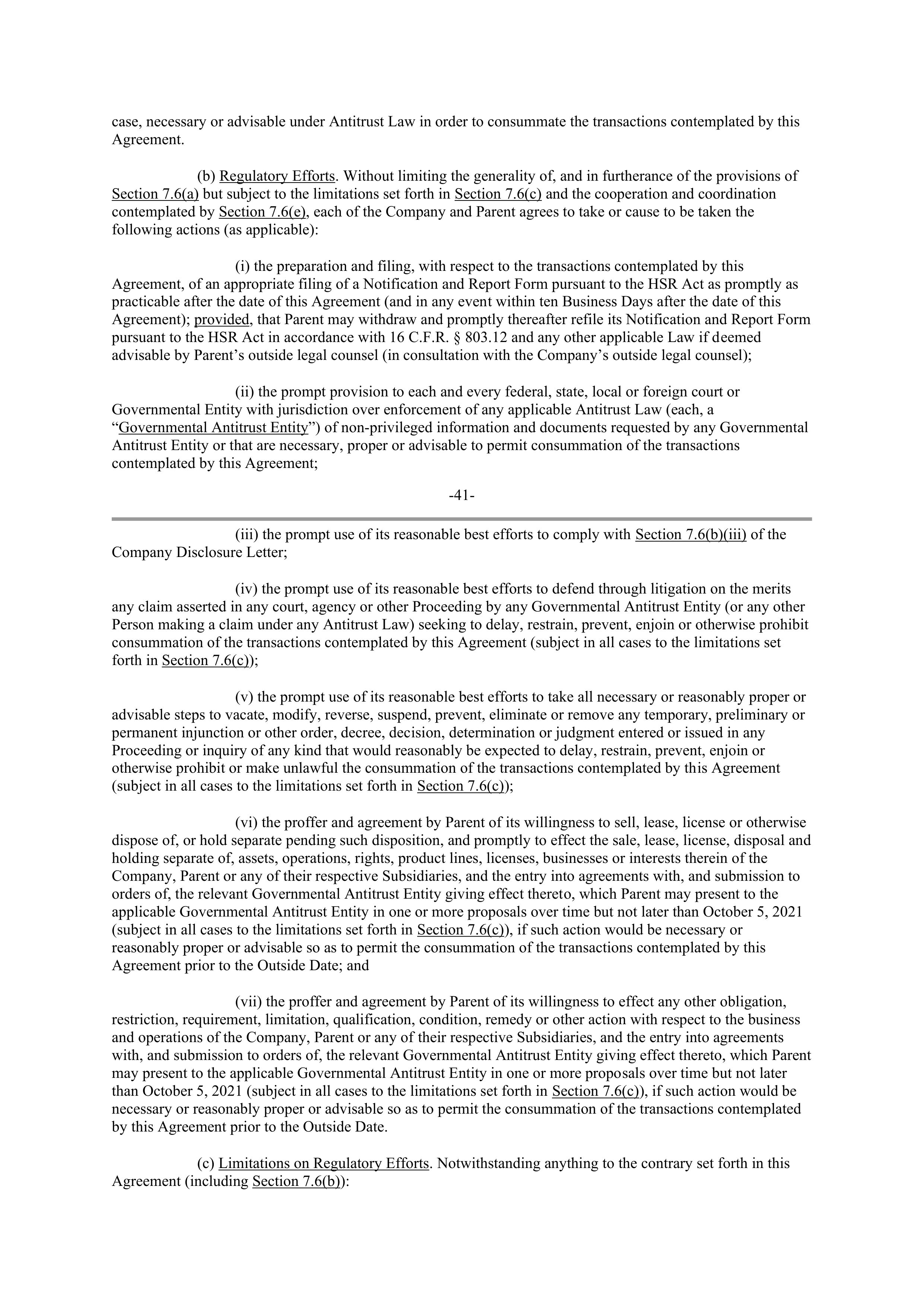UNITEDHEALTH GROUP Merger Contractor — page 42
