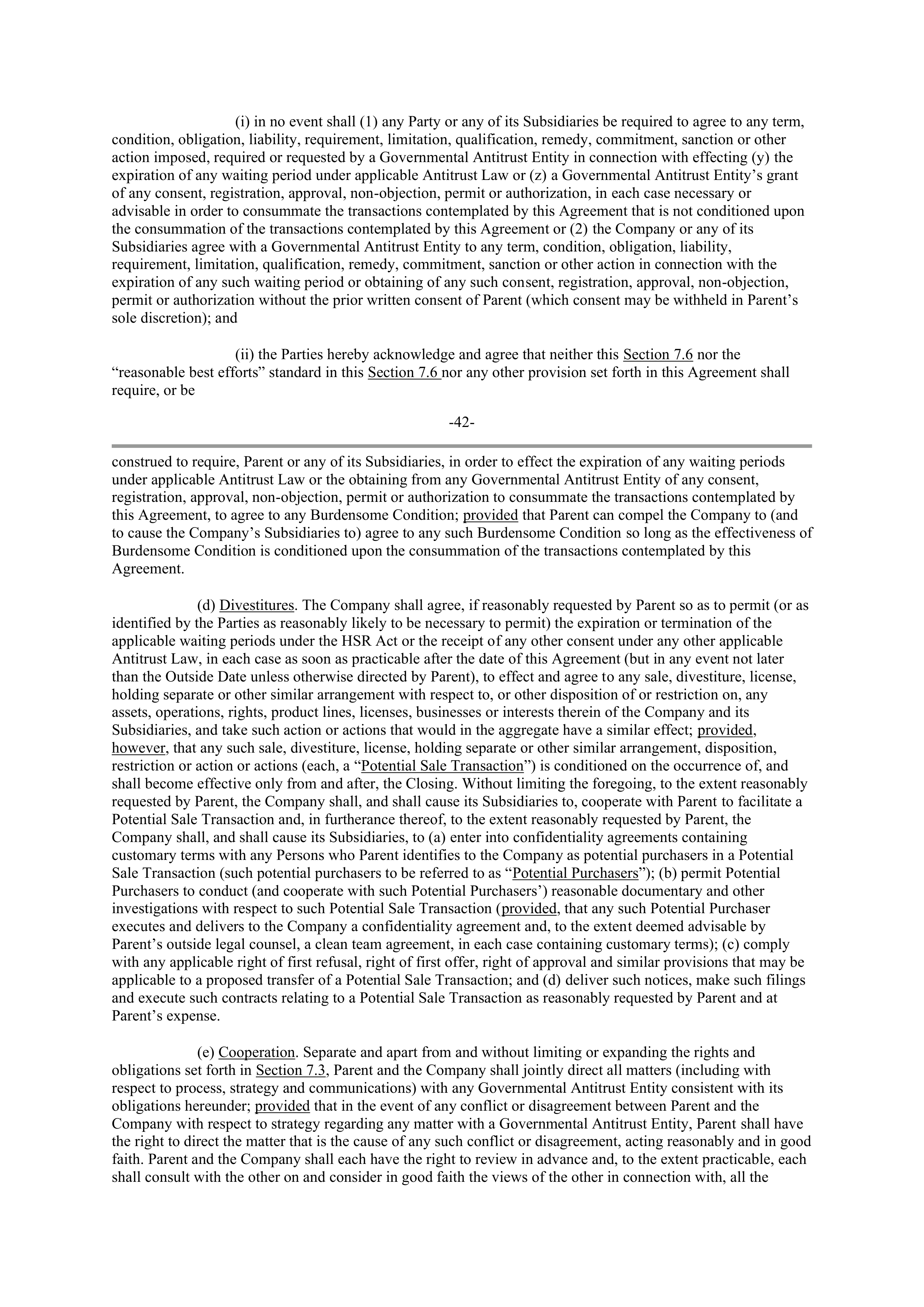 UNITEDHEALTH GROUP Merger Contractor — page 43
