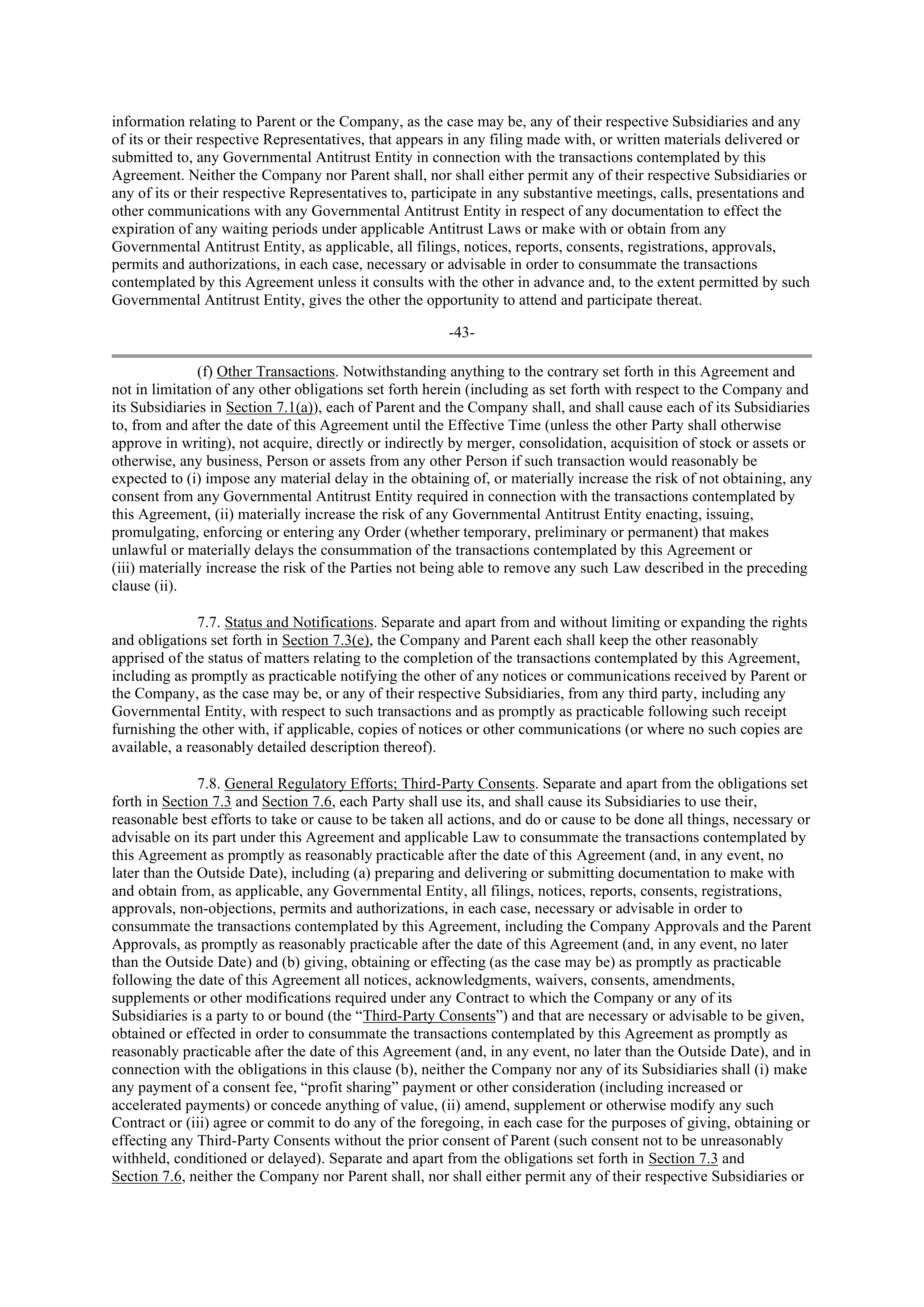 UNITEDHEALTH GROUP Merger Contractor — page 44