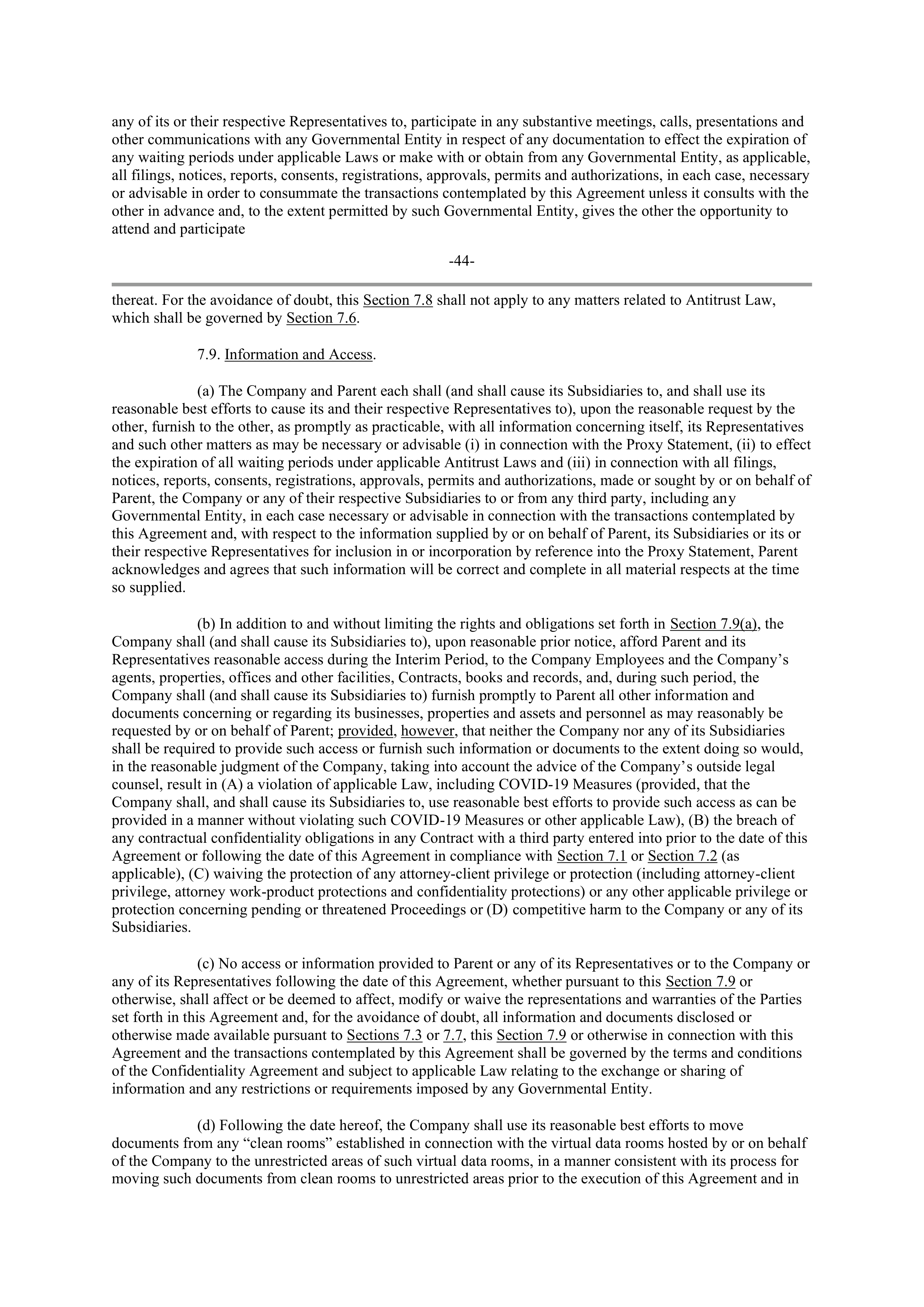 UNITEDHEALTH GROUP Merger Contractor — page 45