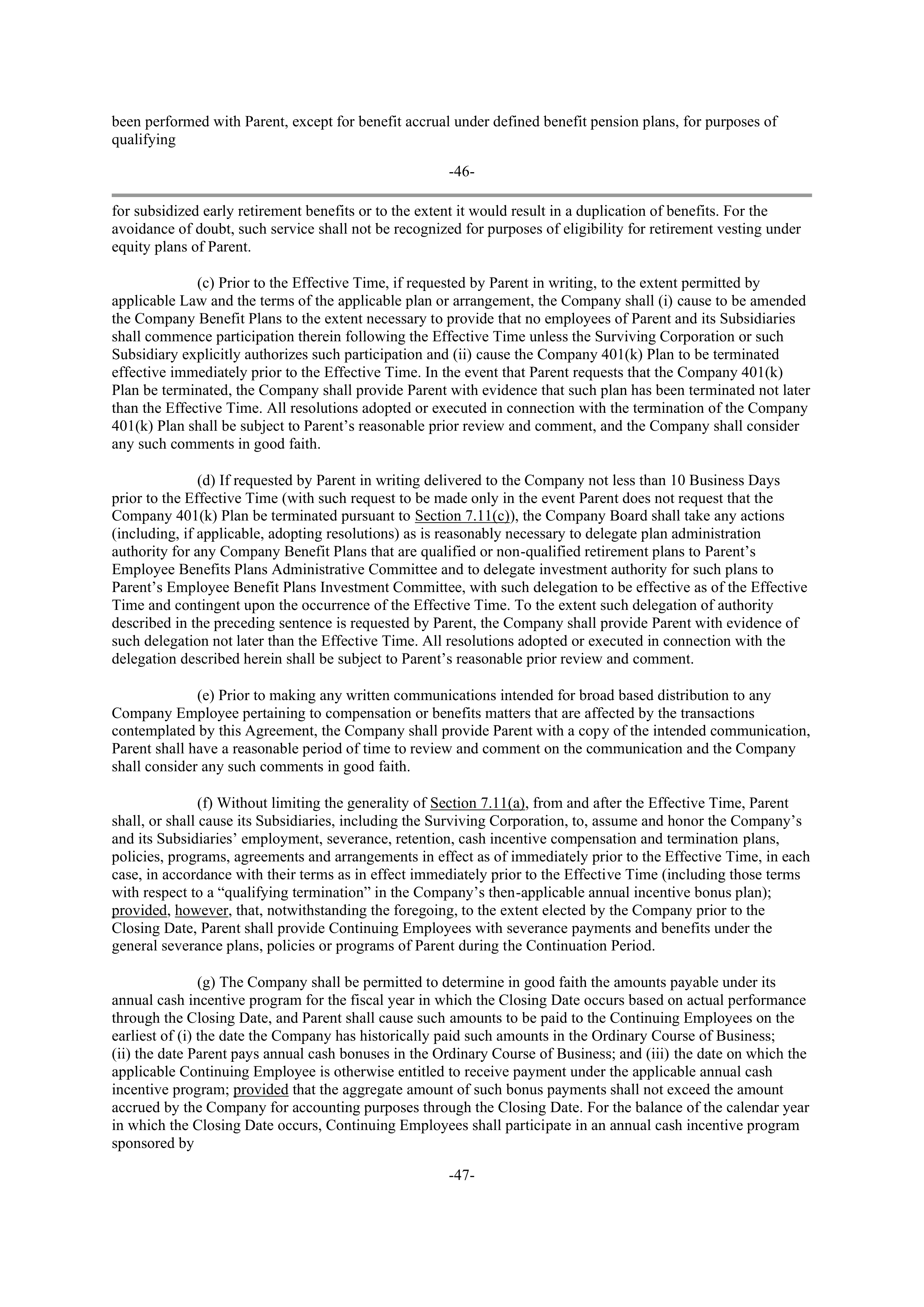 UNITEDHEALTH GROUP Merger Contractor — page 47