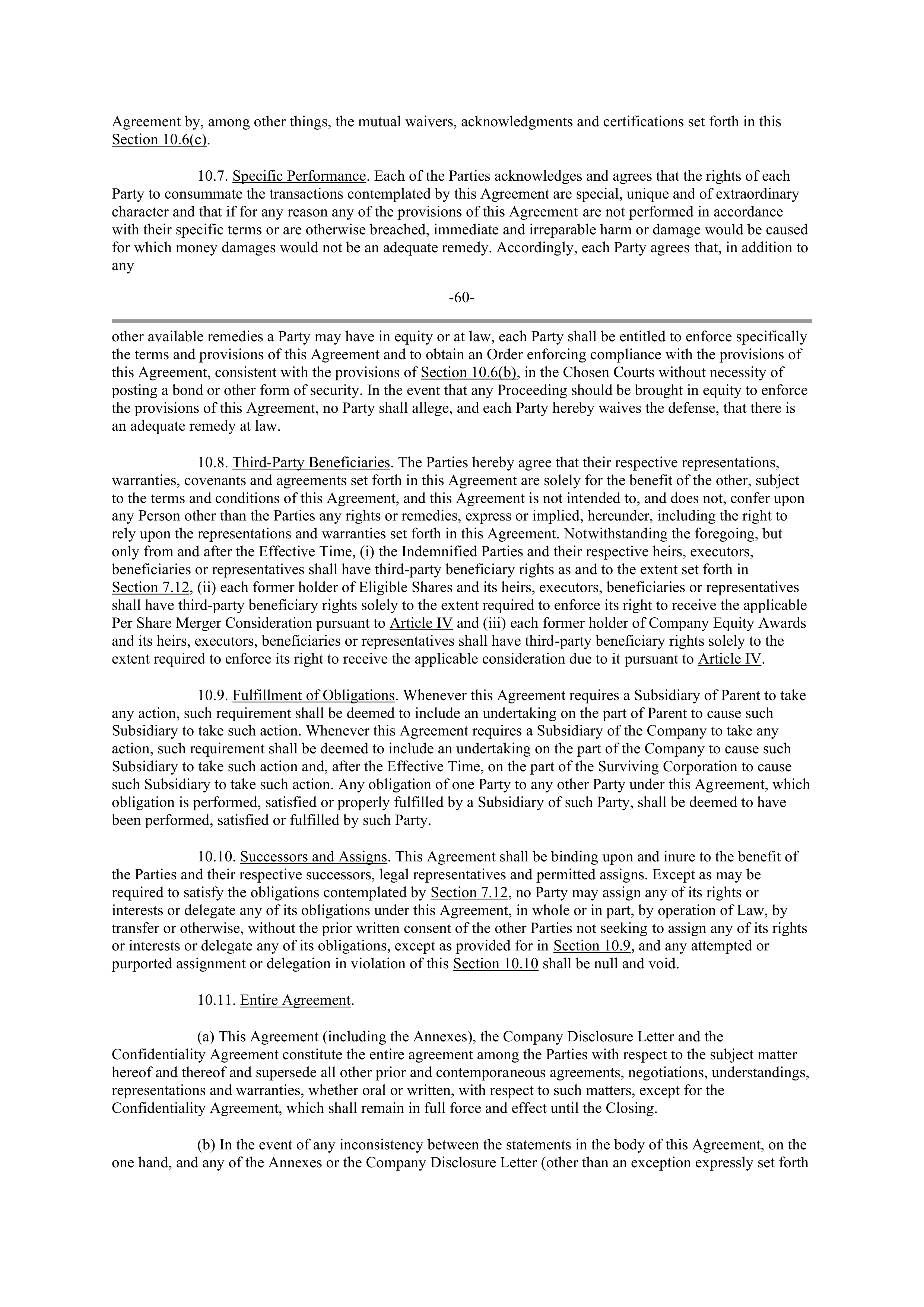 UNITEDHEALTH GROUP Merger Contractor — page 60