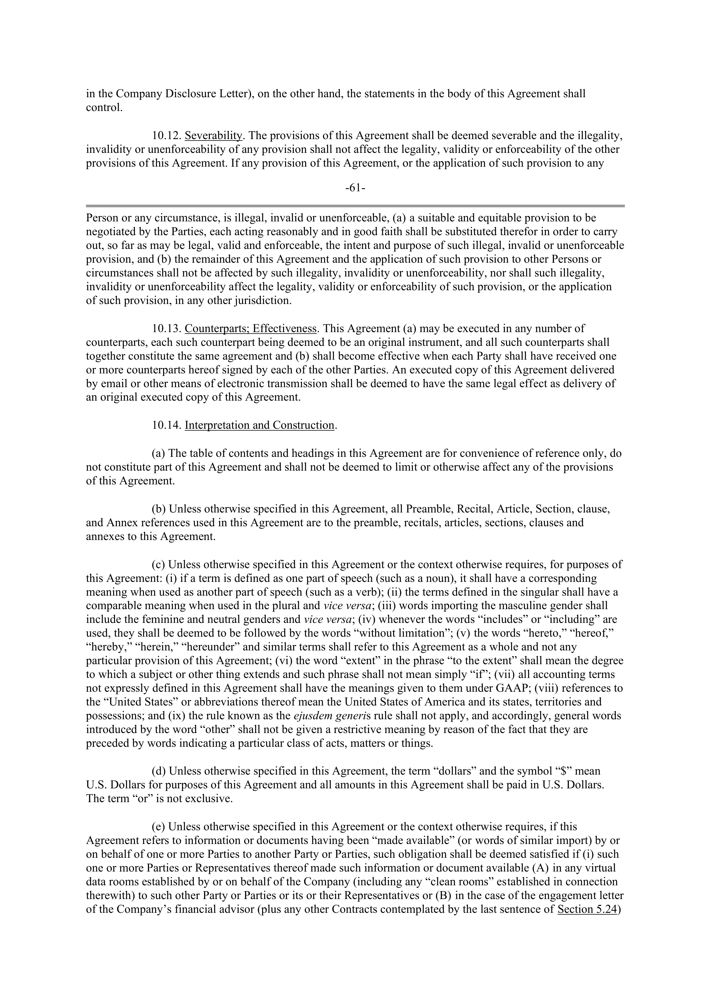 UNITEDHEALTH GROUP Merger Contractor — page 61