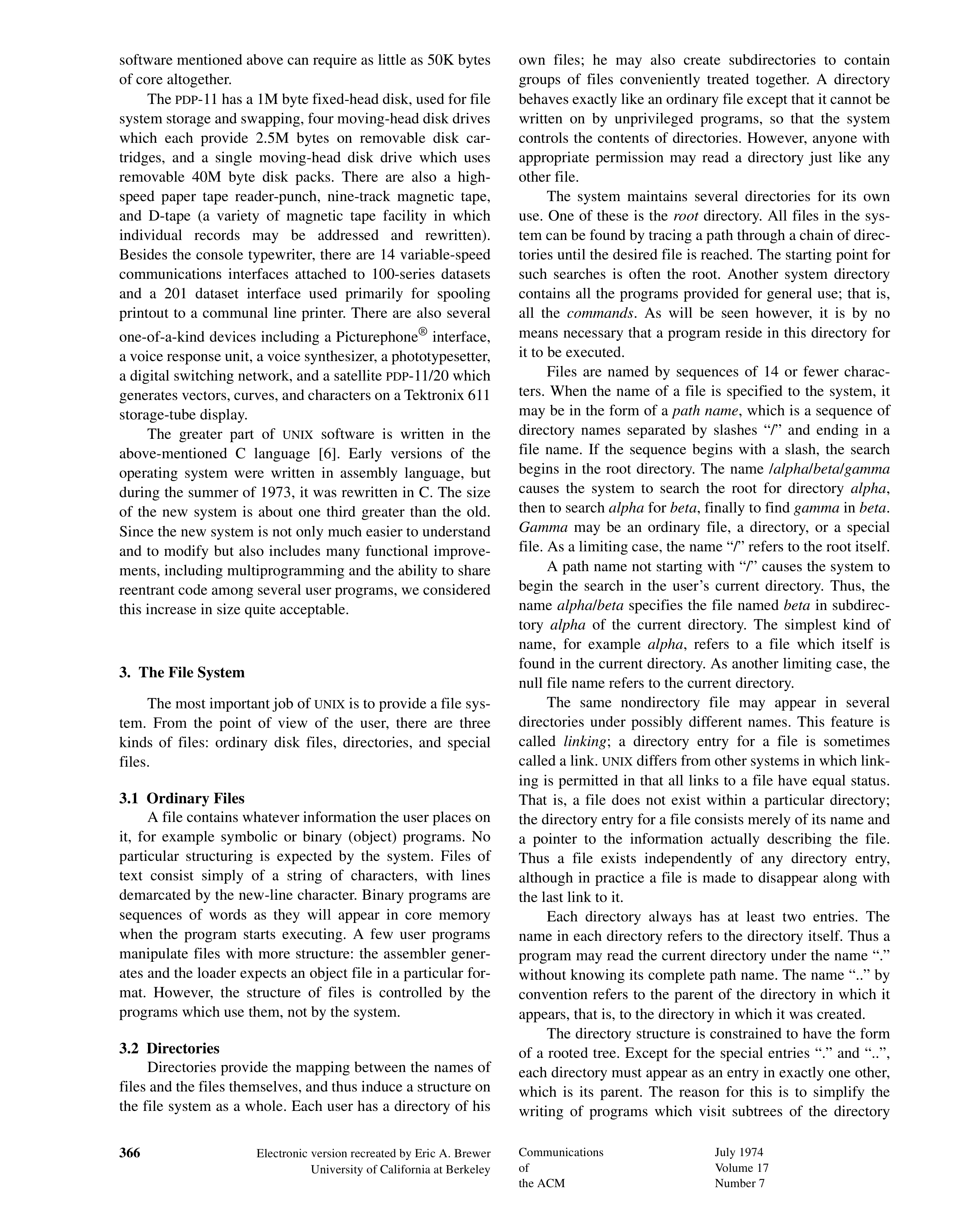 UNIX Time-Sharing System Research Paper by Bell Laboratories — page 2