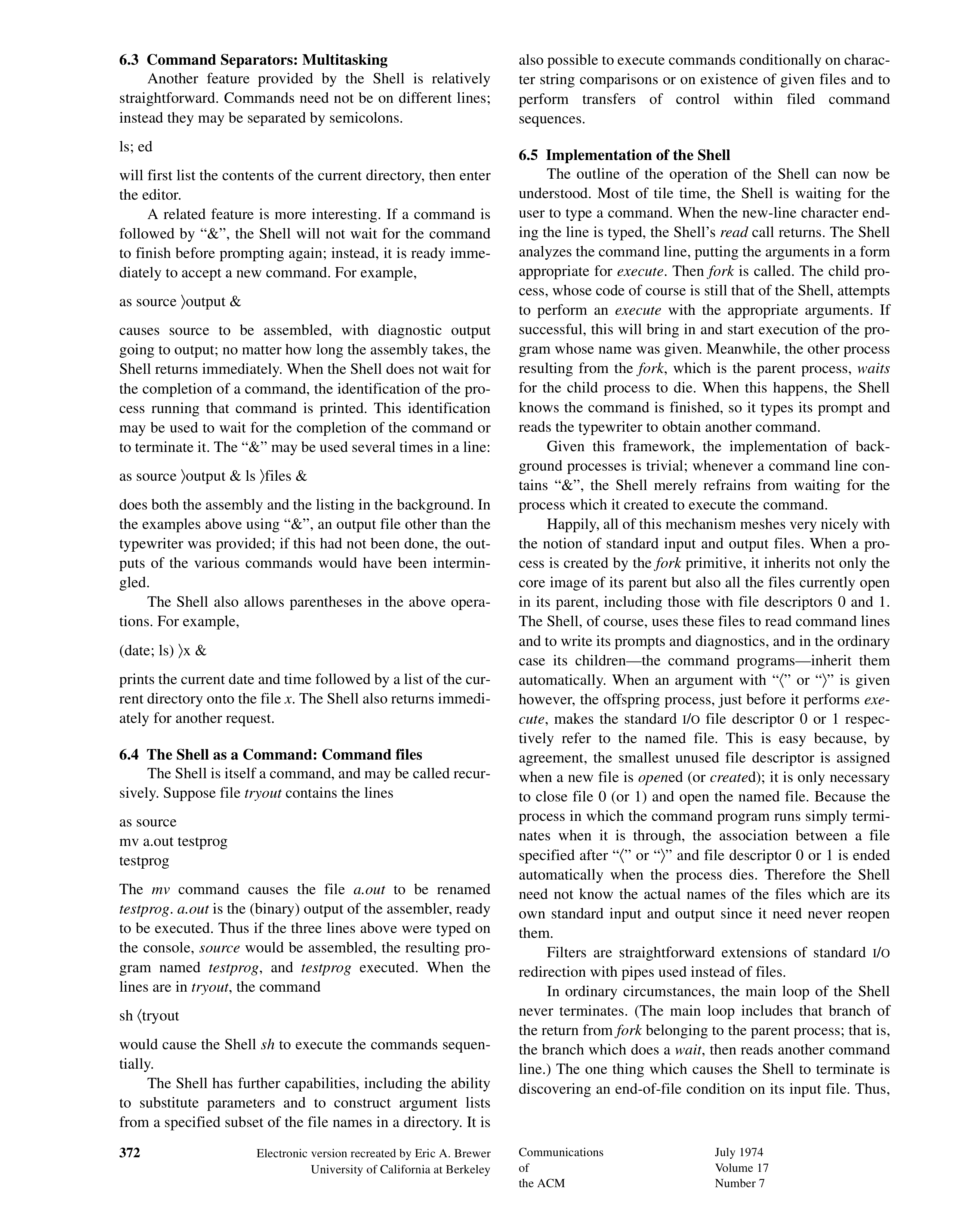 UNIX Time-Sharing System Research Paper by Bell Laboratories — page 8