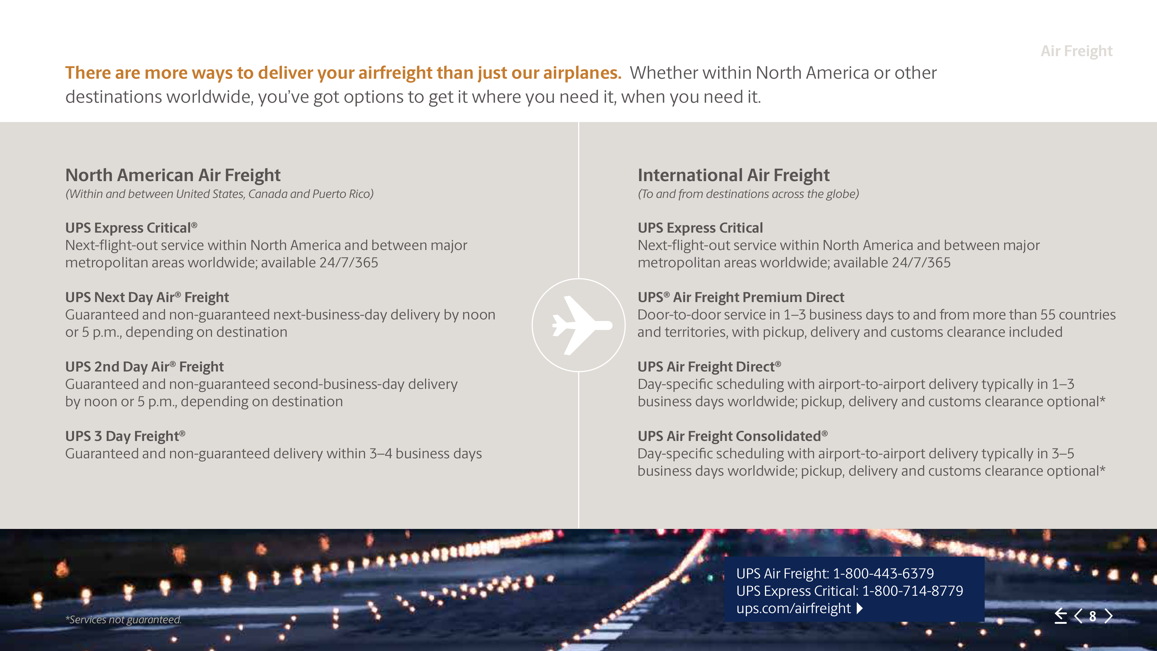 UPS Freight Services Brochure — page 8