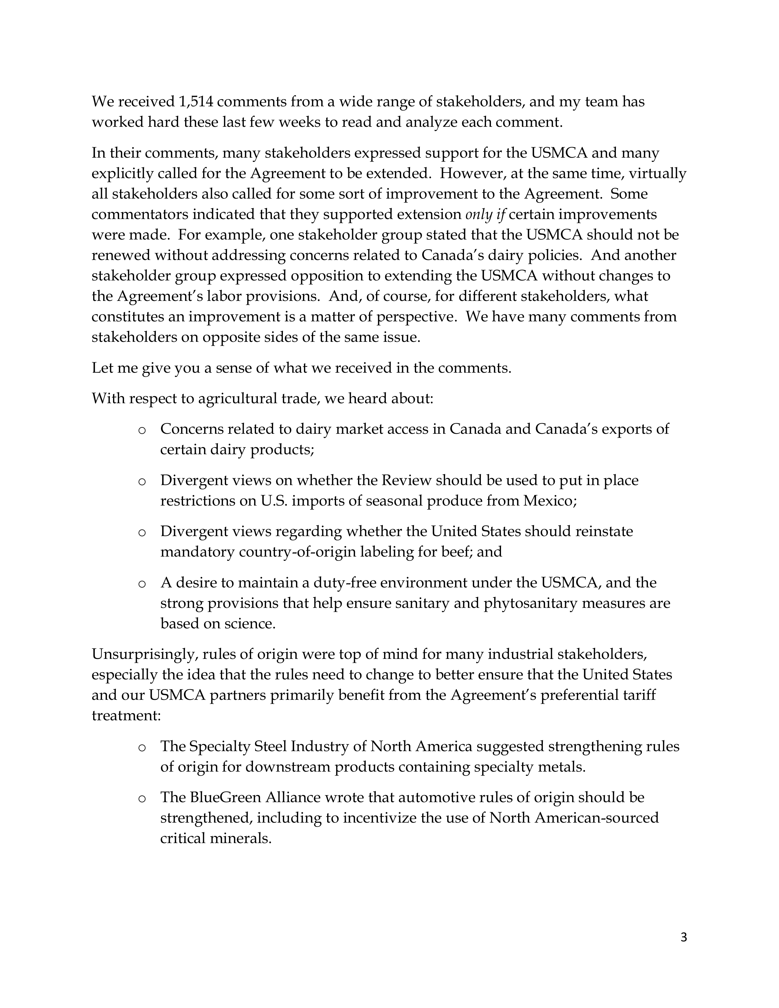 USMCA Congressional Opening Statement — page 3