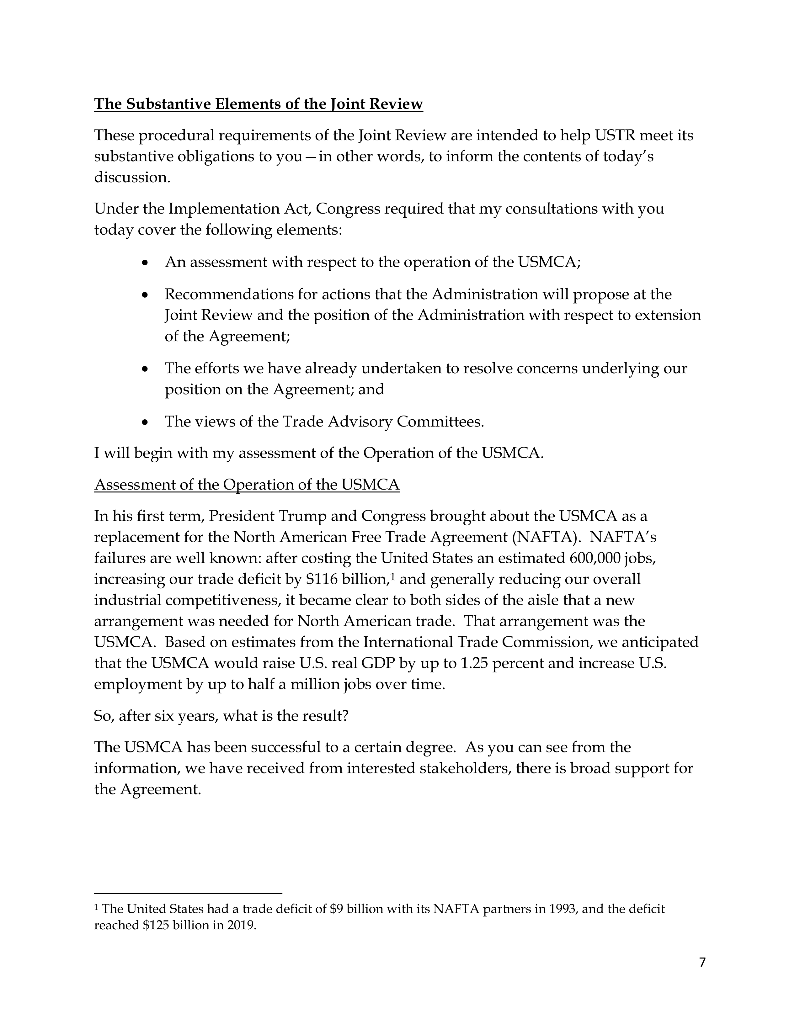 USMCA Congressional Opening Statement — page 7