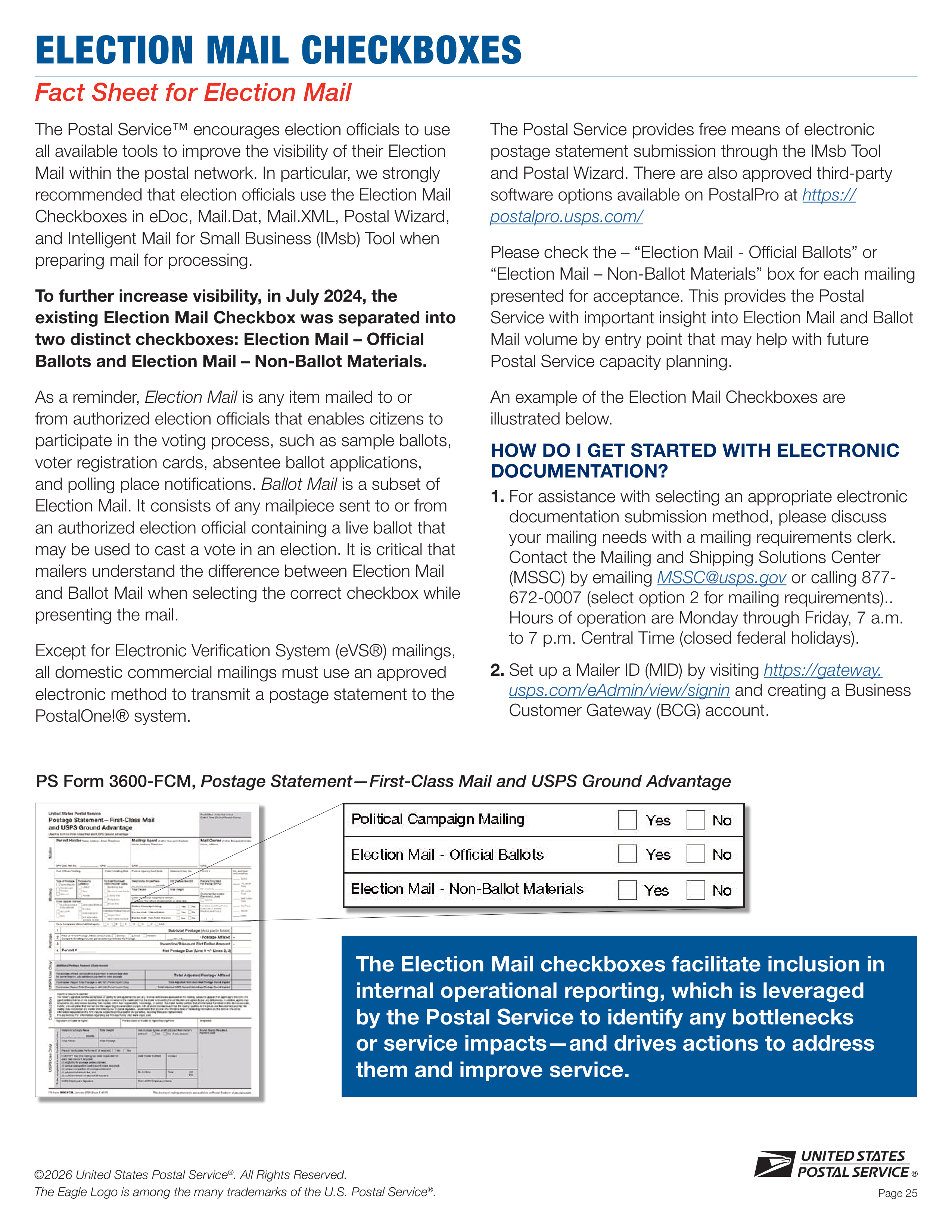 USPS 2026–2027 Official Election Mail Guide — page 25