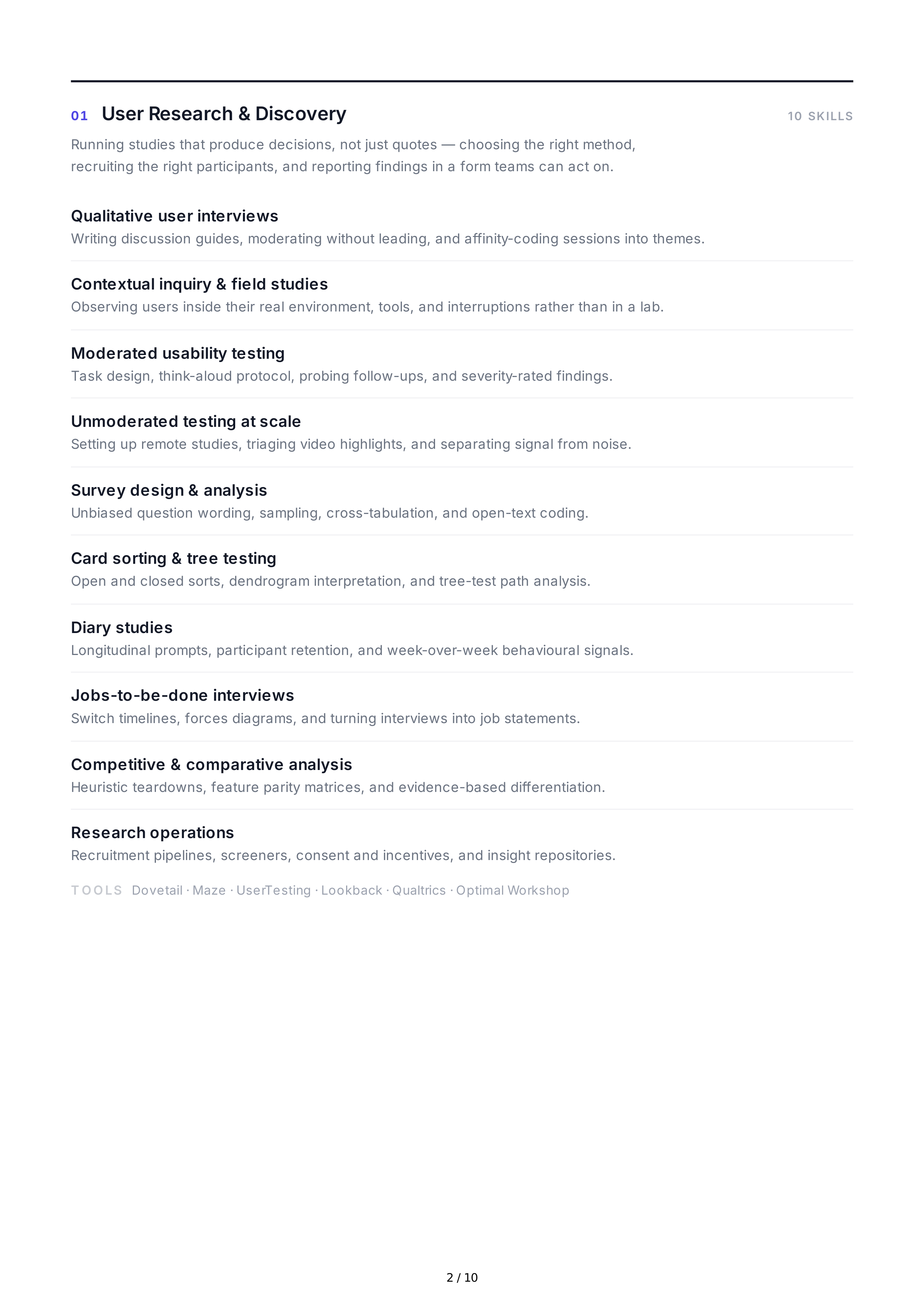 UX Design Hard Skills — page 2