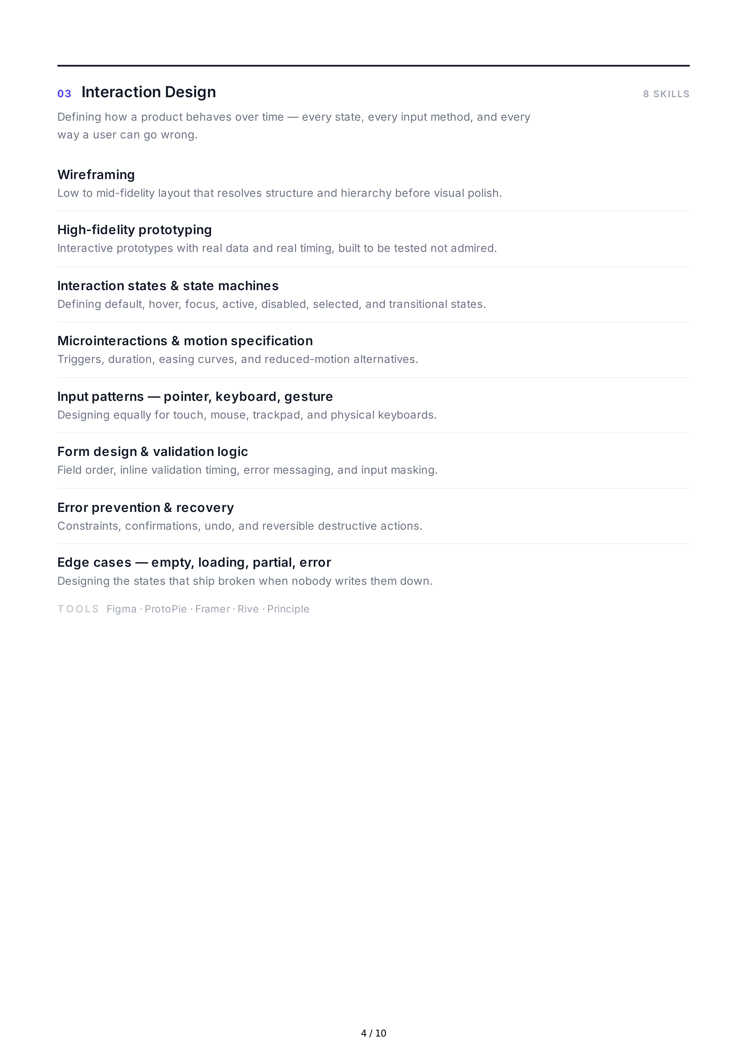 UX Design Hard Skills — page 4