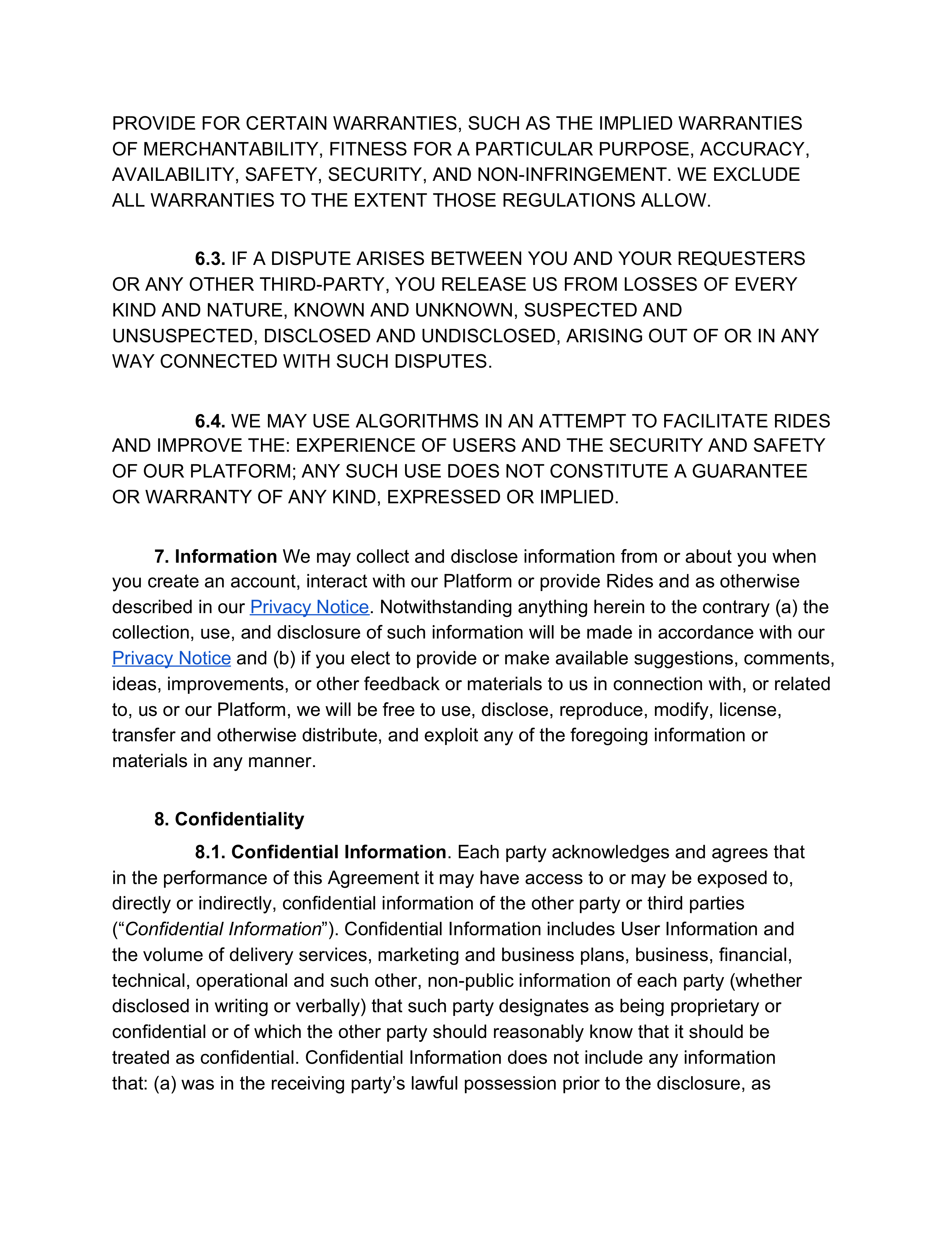 Uber Platform Access Agreement — page 11