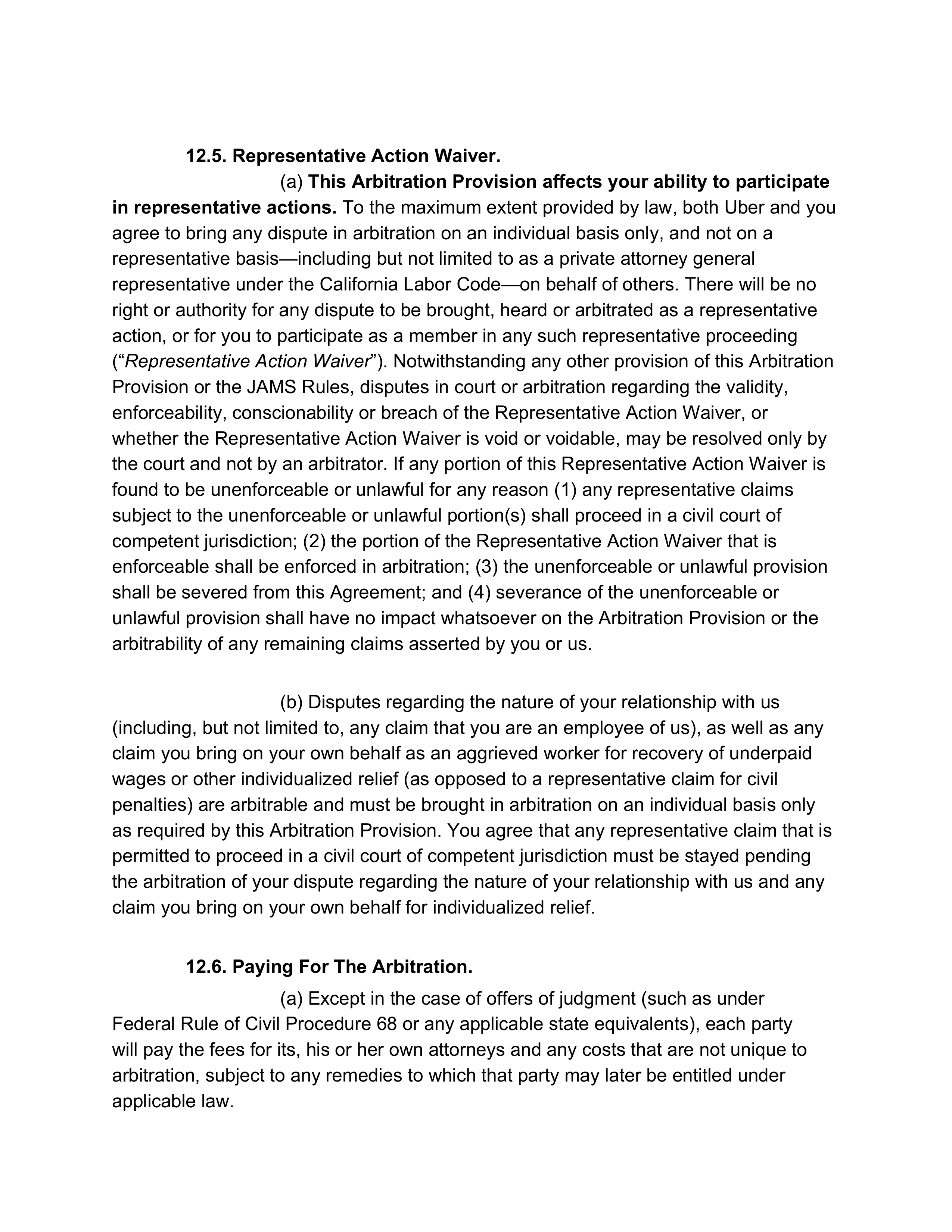 Uber Platform Access Agreement — page 20