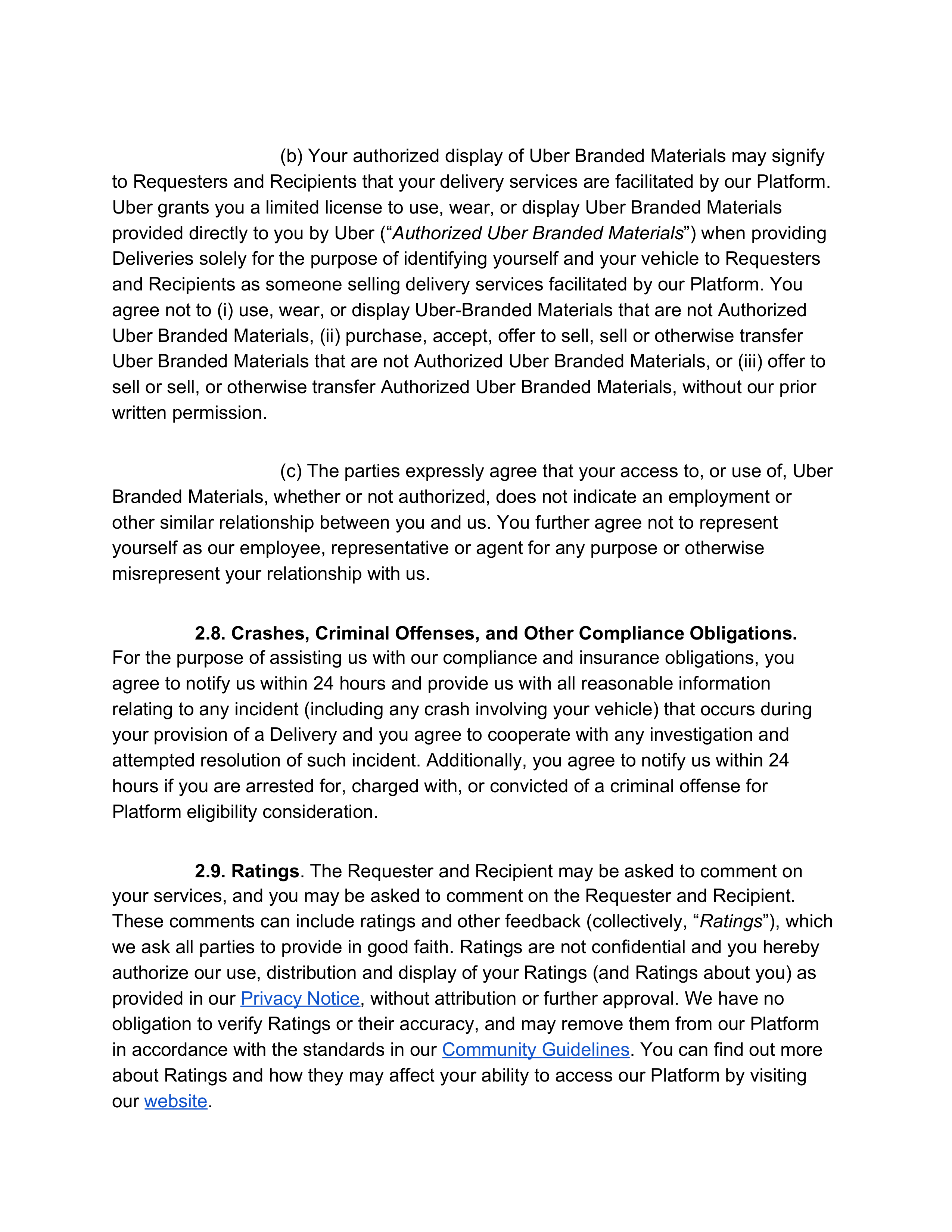Uber Platform Access Agreement — page 6