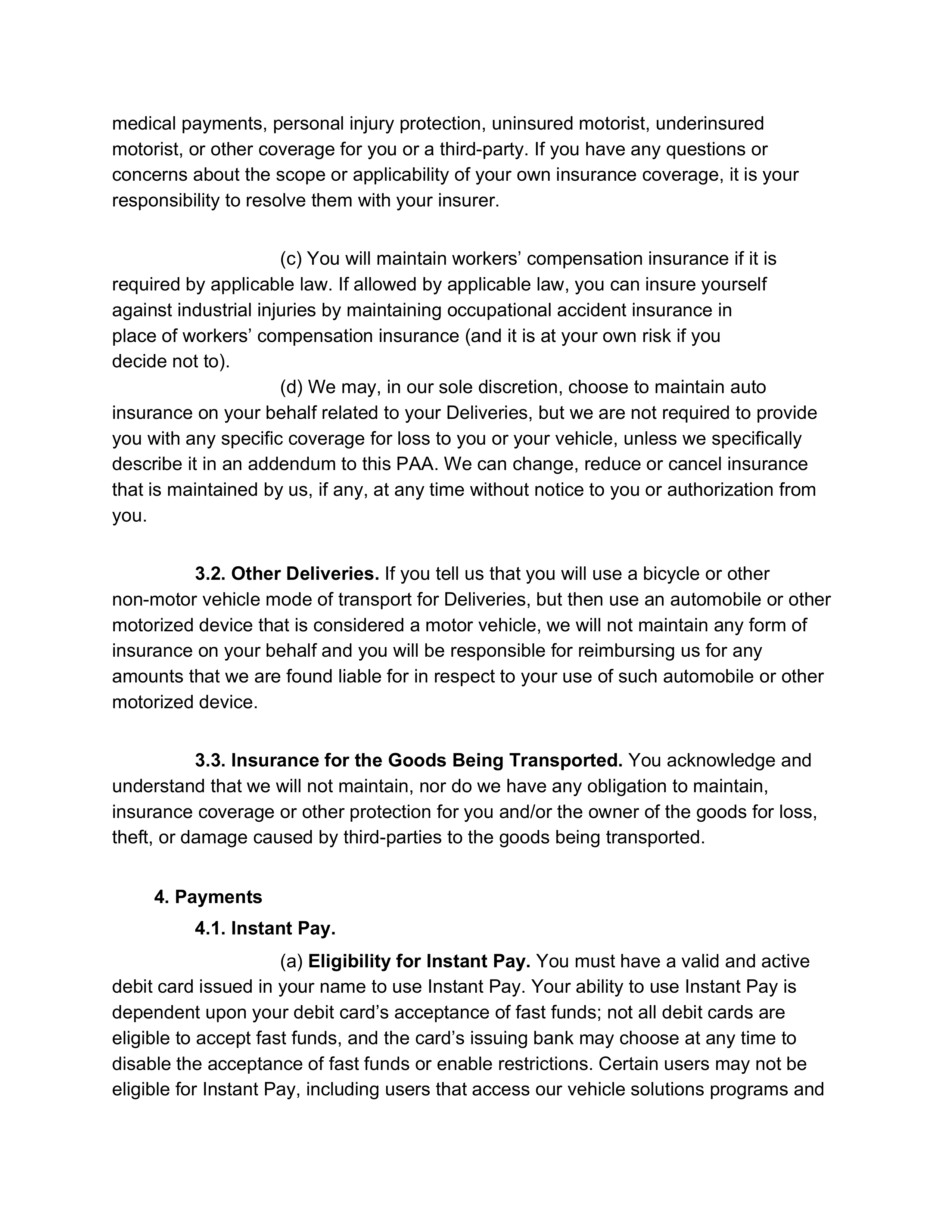 Uber Platform Access Agreement — page 8