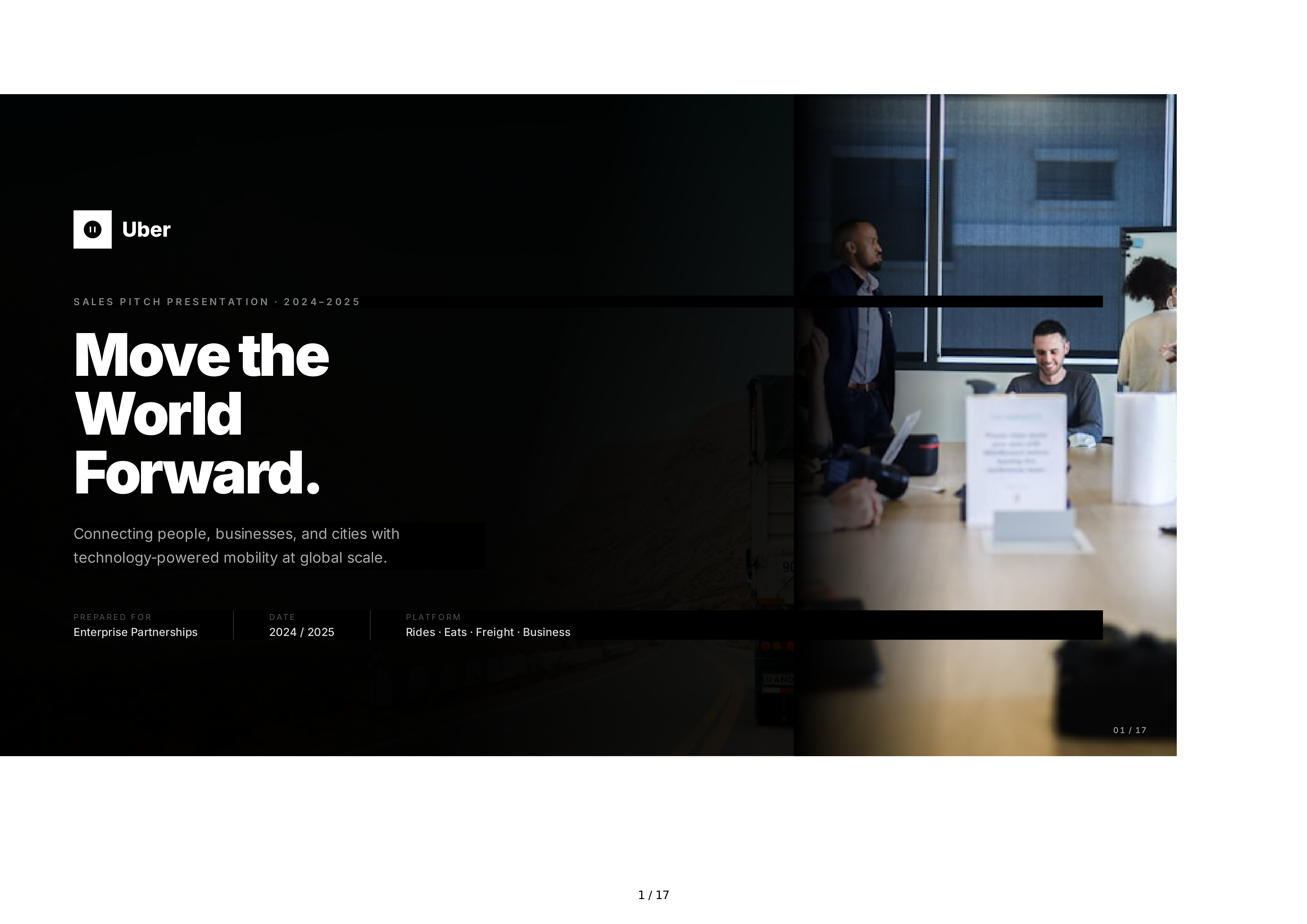 Uber Sales Pitch Presentation — page 1