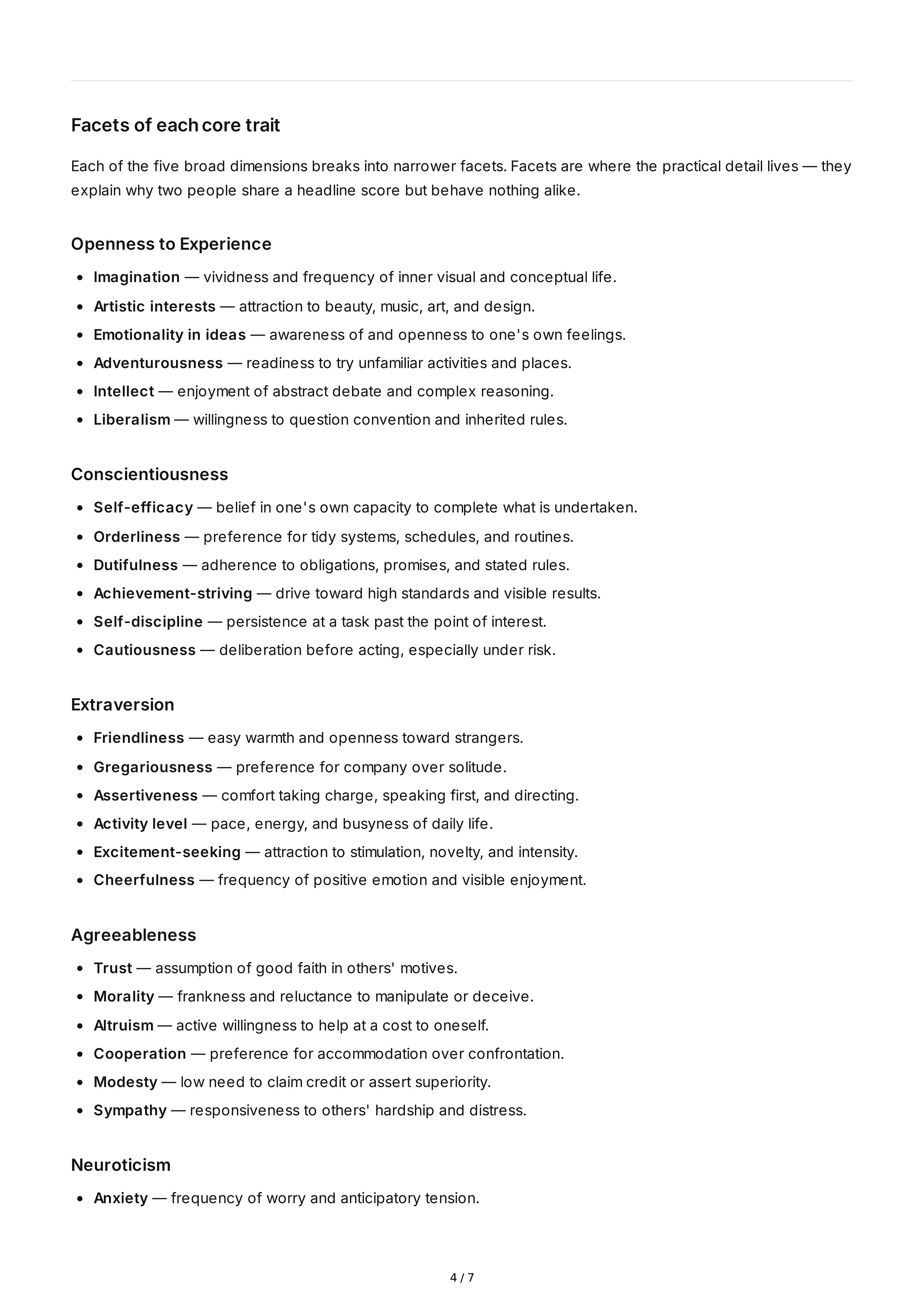 Understanding Personality Traits — page 4