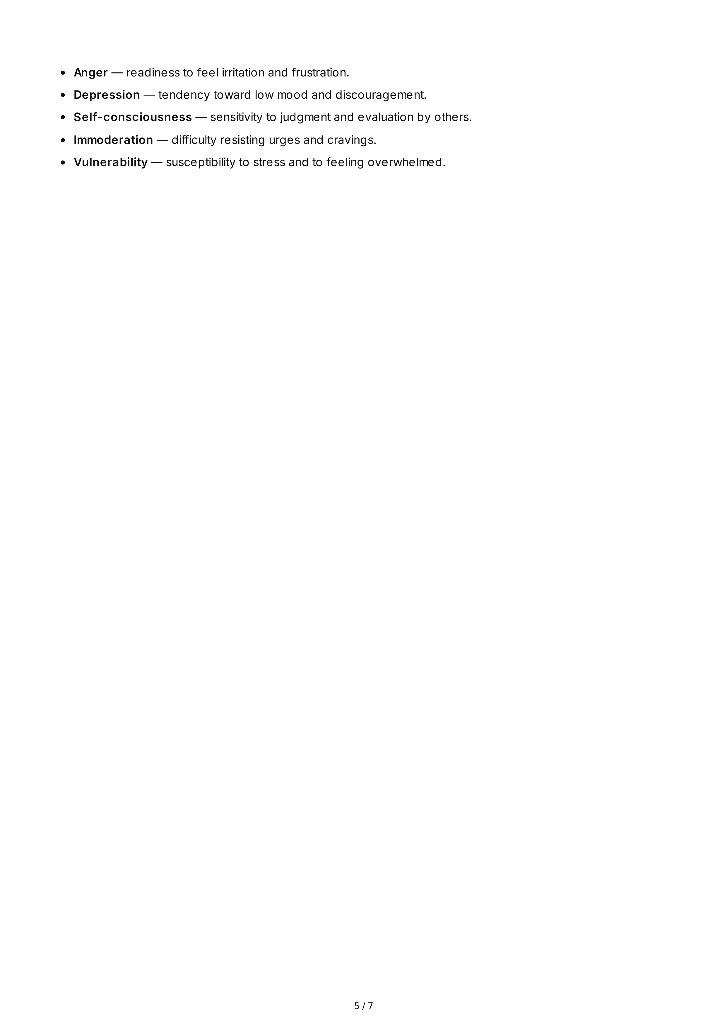 Understanding Personality Traits — page 5