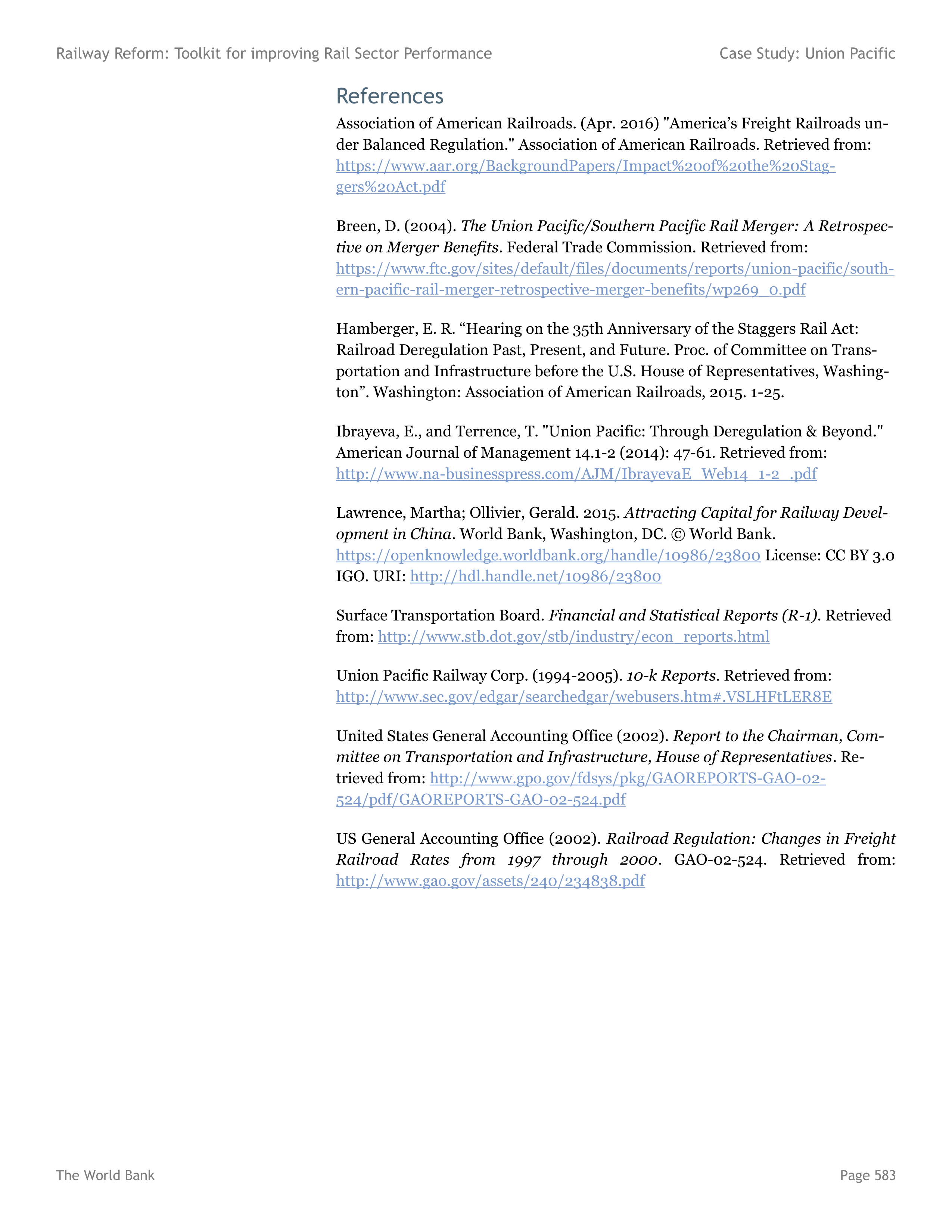 Union Pacific Case Study — page 15