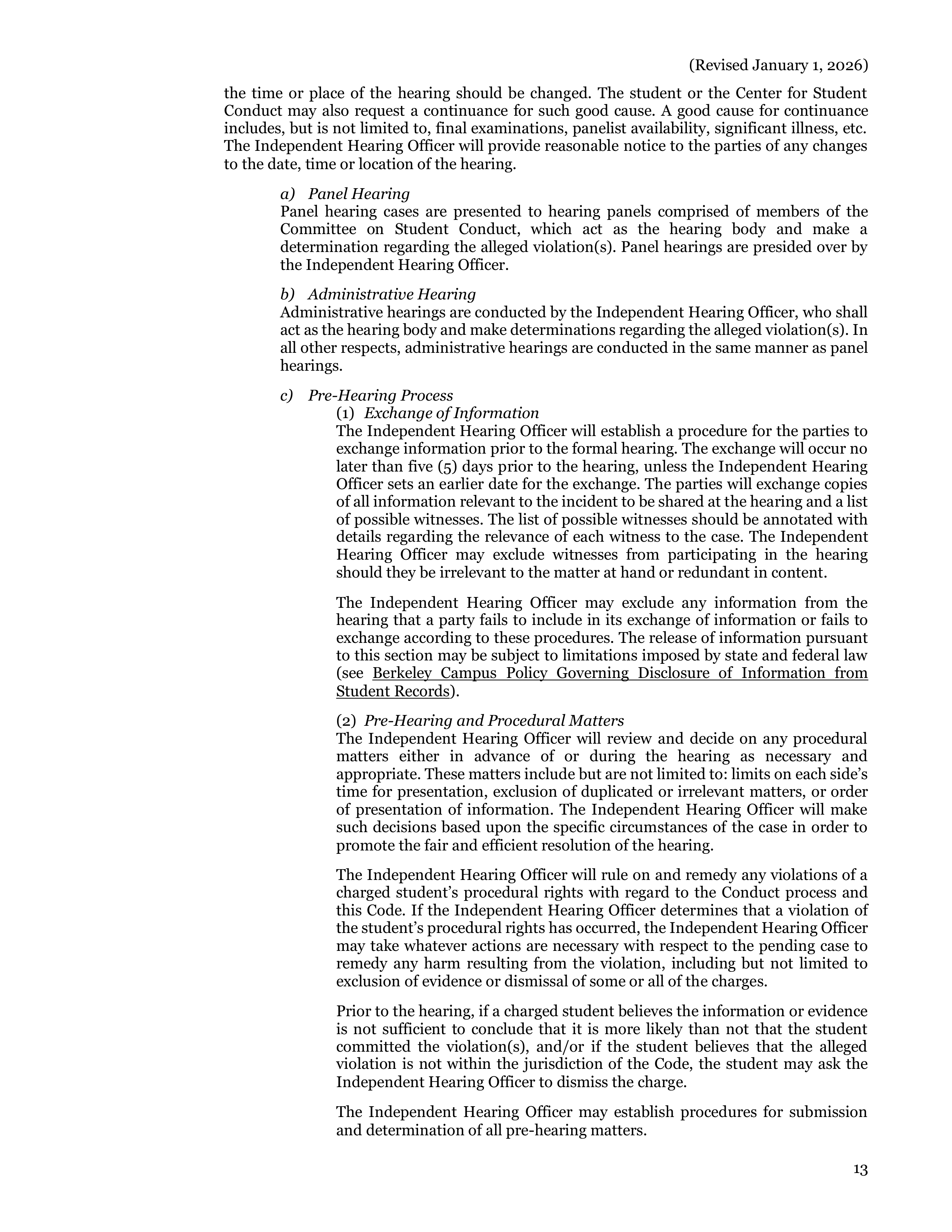 University of California Berkeley Code of Student Conduct Handbook — page 14