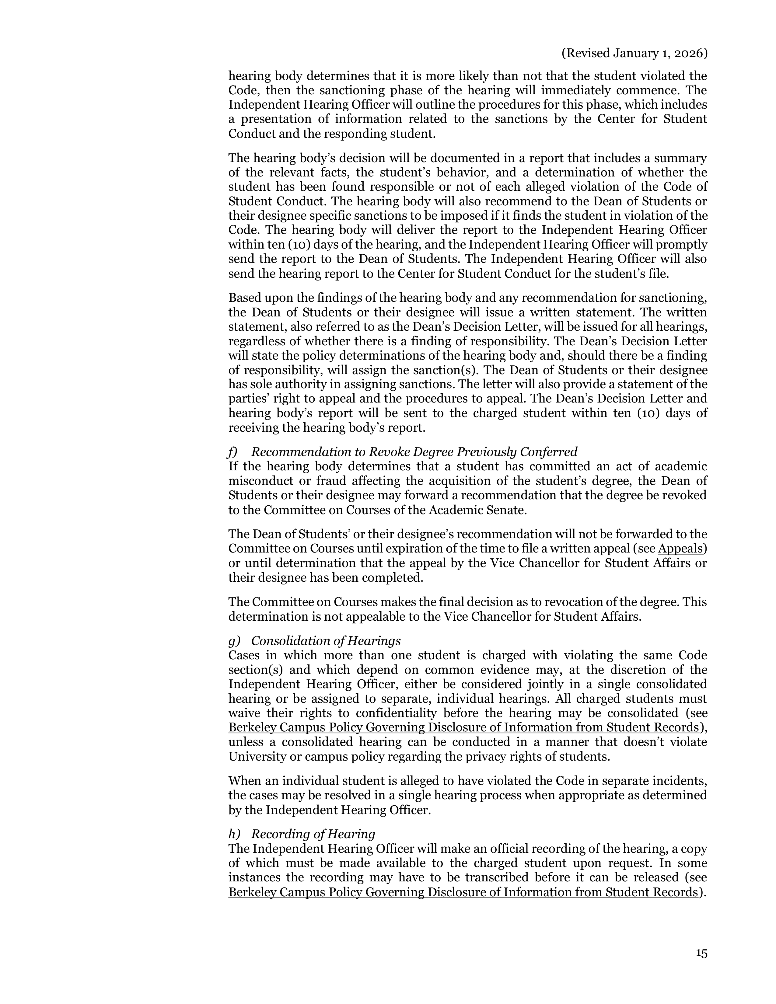 University of California Berkeley Code of Student Conduct Handbook — page 16