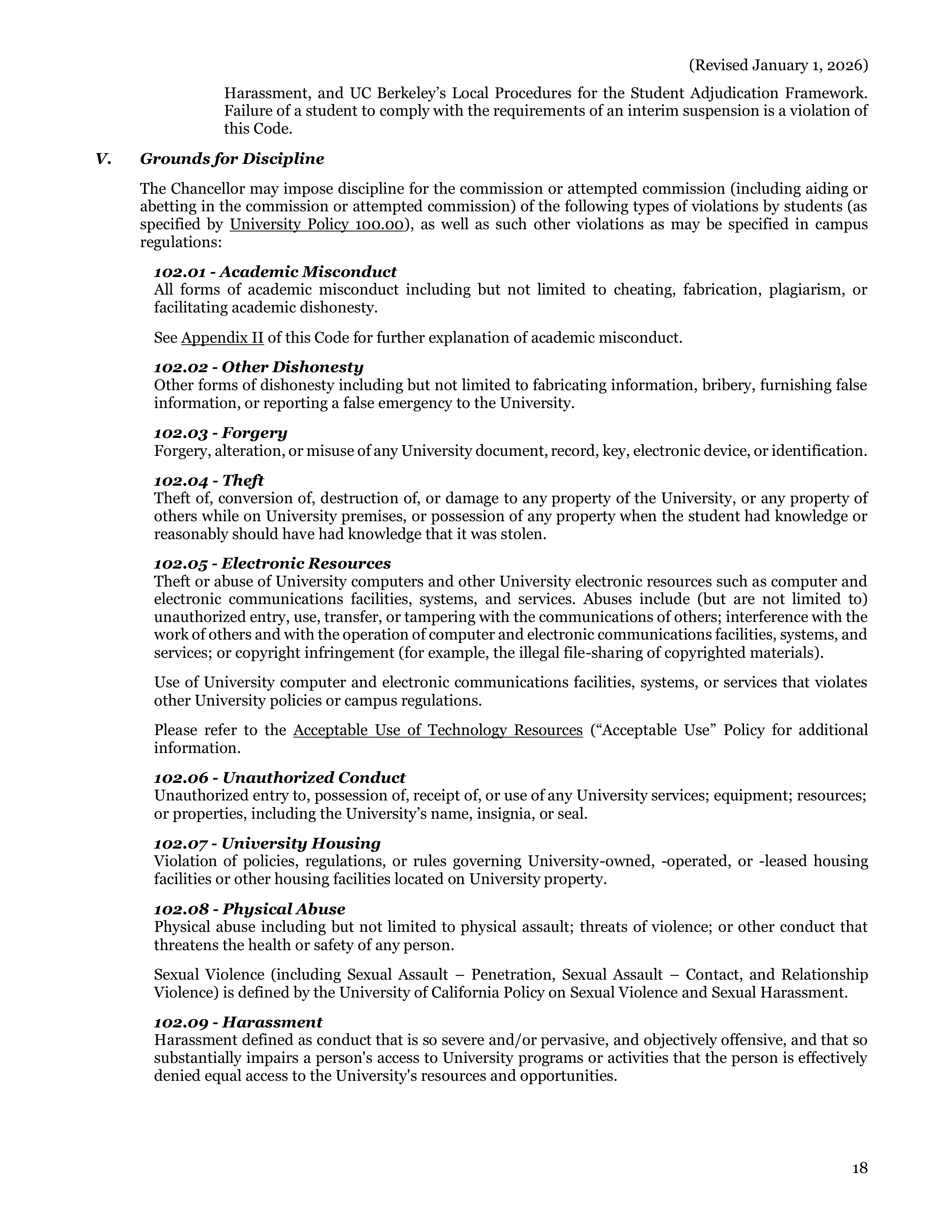 University of California Berkeley Code of Student Conduct Handbook — page 19