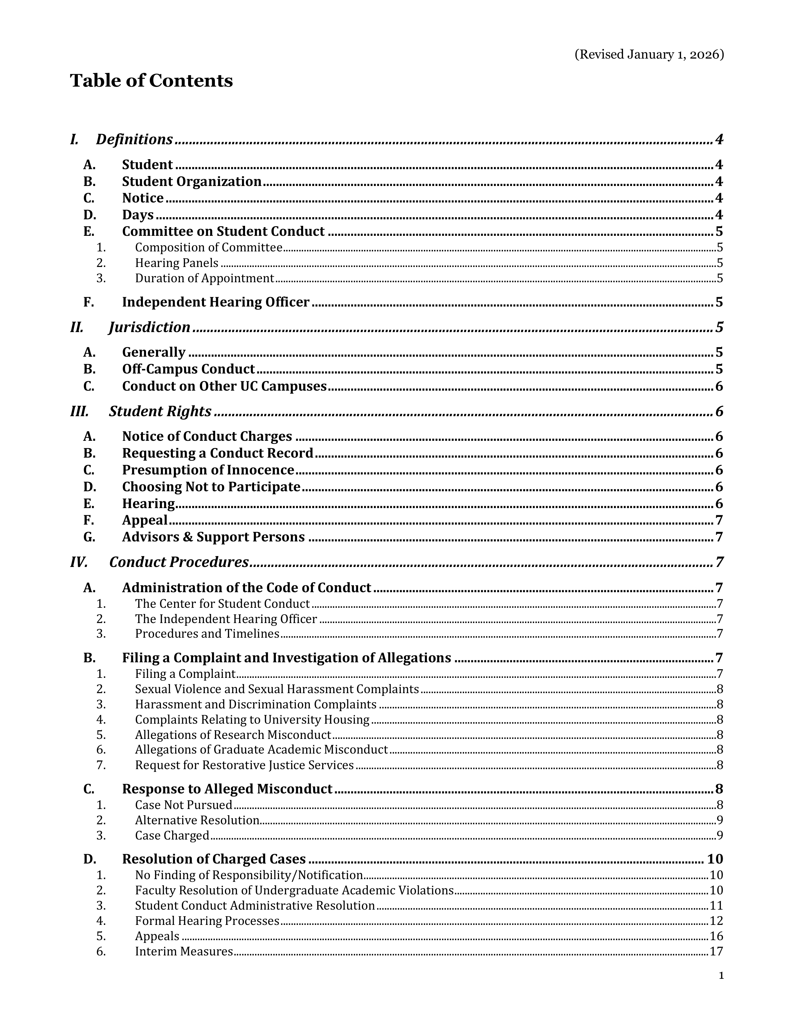University of California Berkeley Code of Student Conduct Handbook — page 2