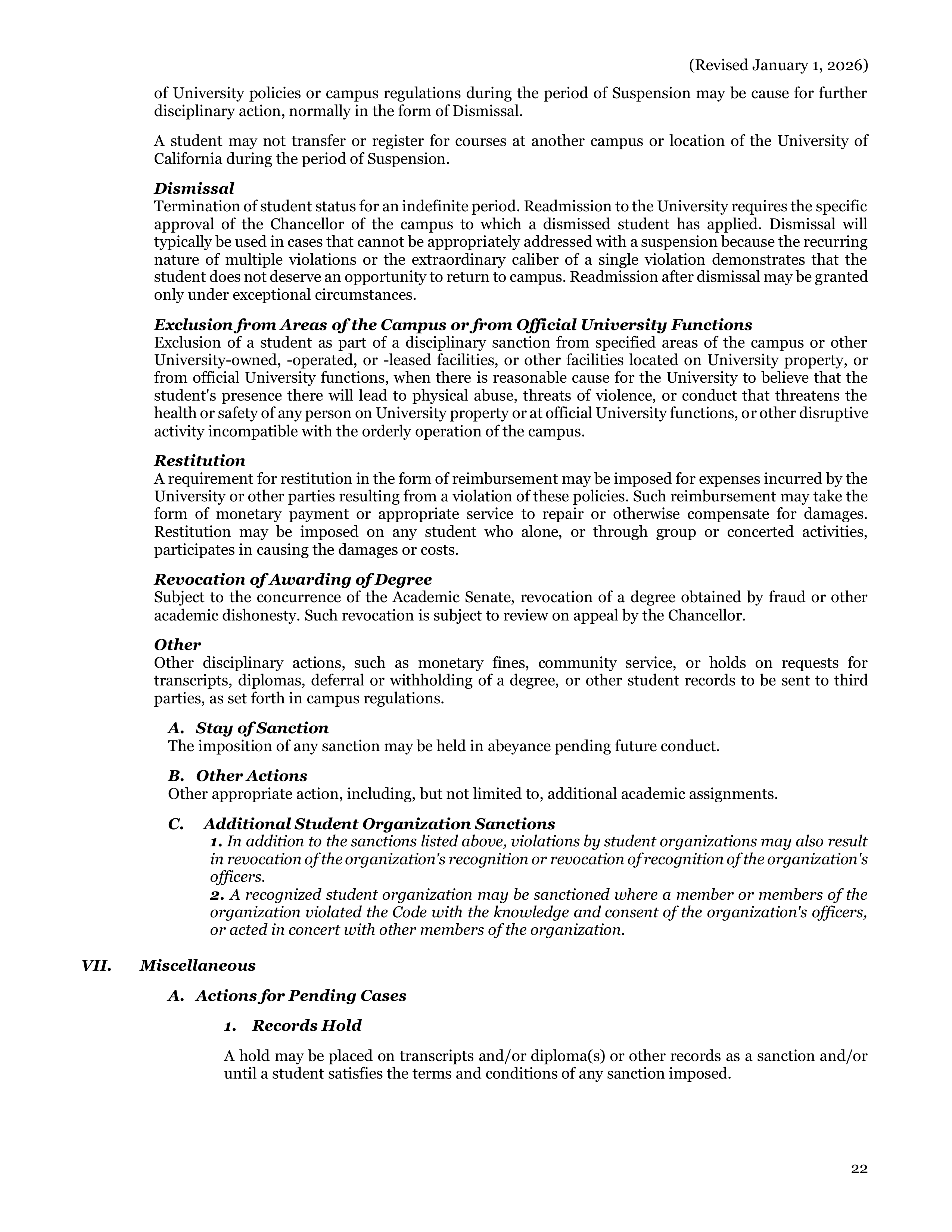 University of California Berkeley Code of Student Conduct Handbook — page 23