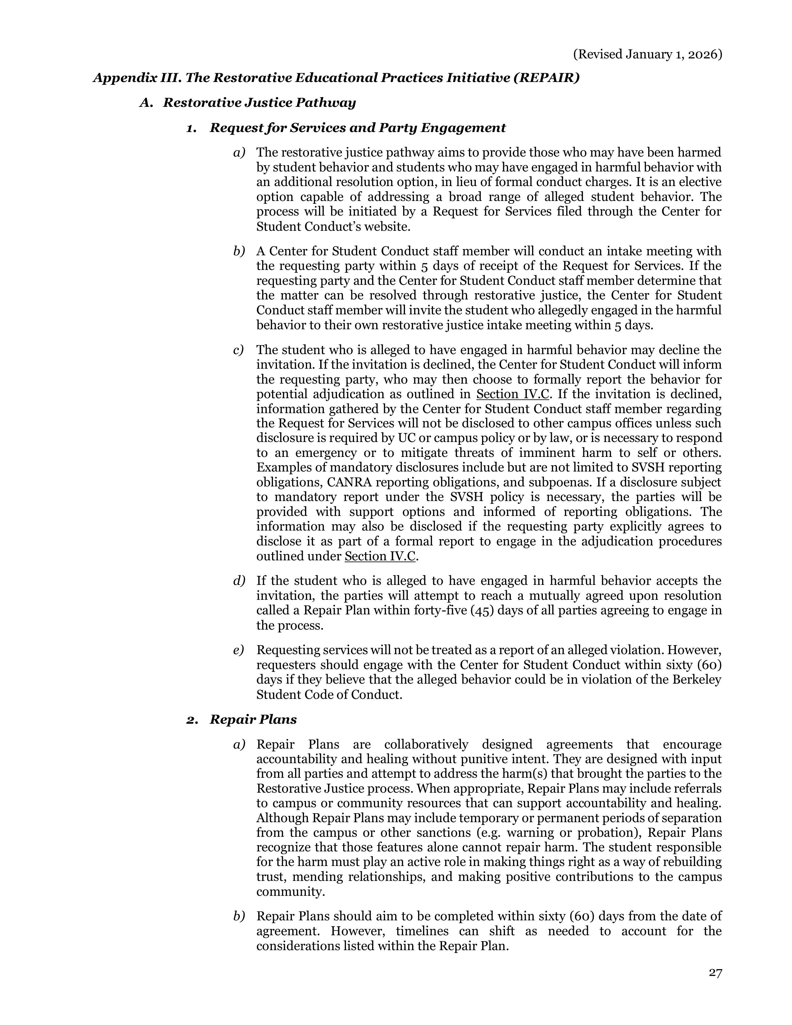University of California Berkeley Code of Student Conduct Handbook — page 28