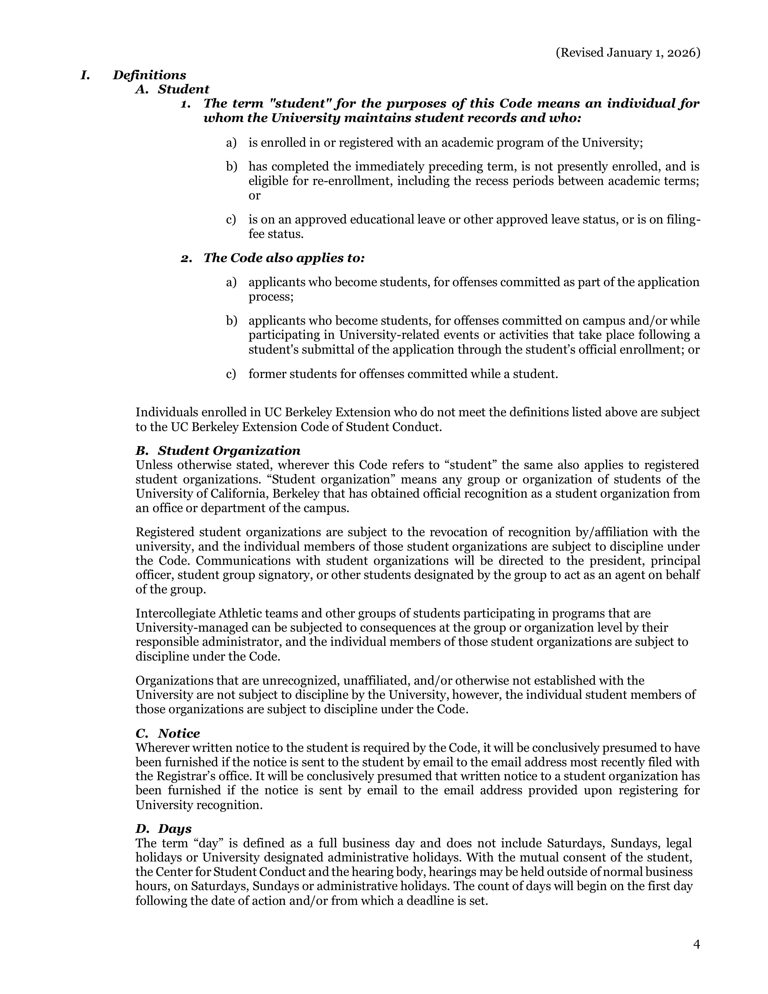 University of California Berkeley Code of Student Conduct Handbook — page 5