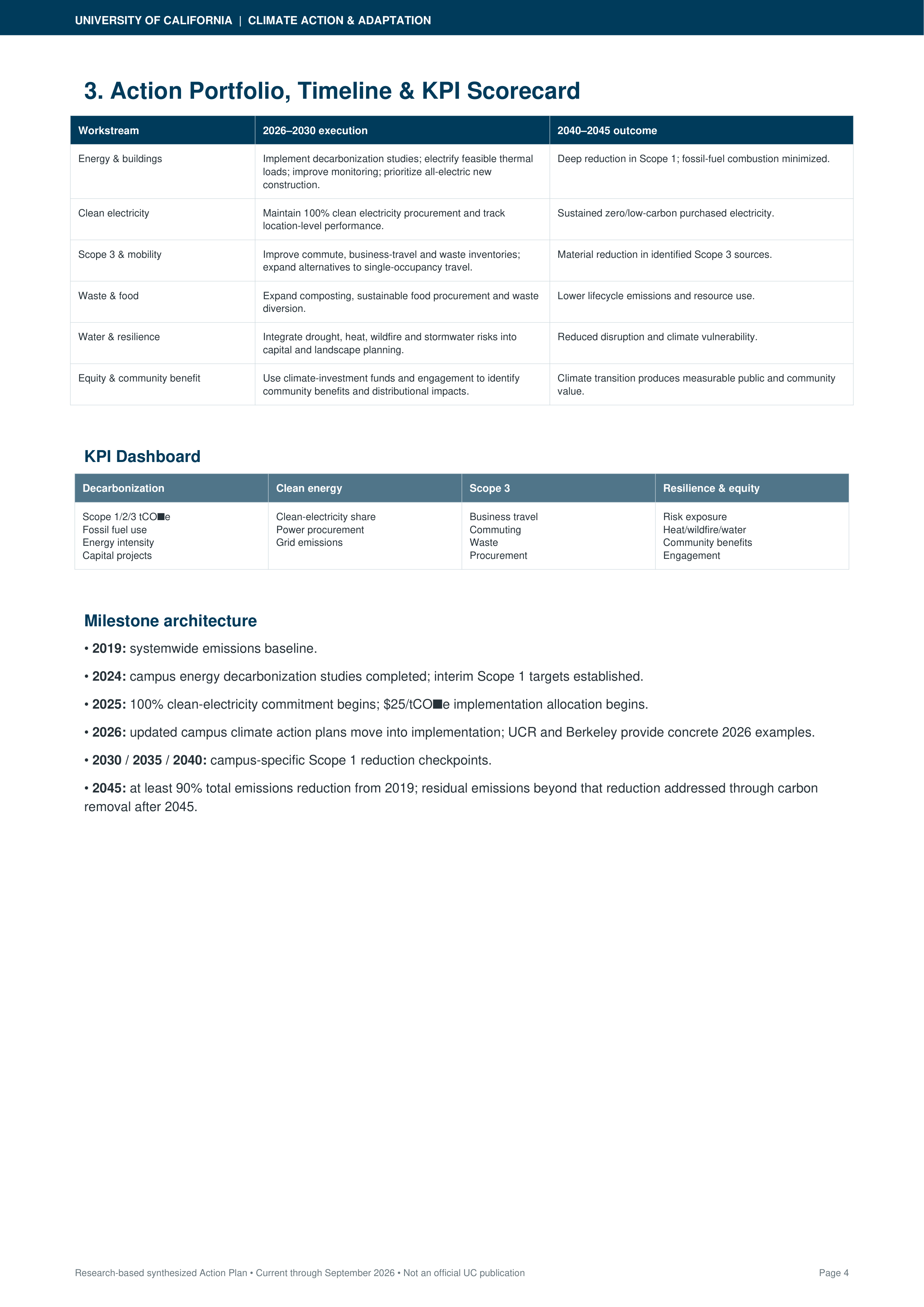University of California’s Climate Action & Adaptation Plan — page 4