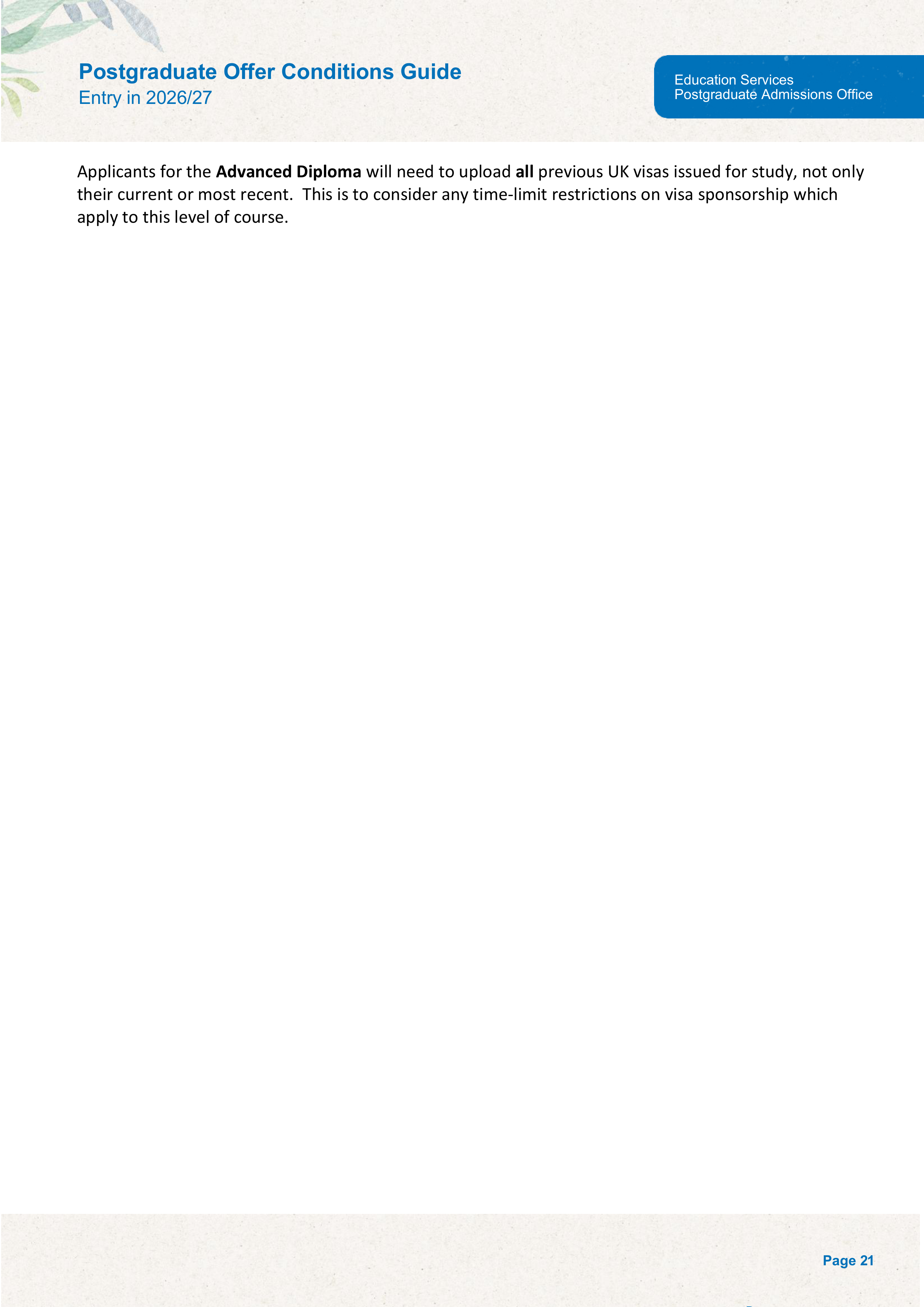University of Cambridge Postgraduate Offer Conditions Guide — page 25