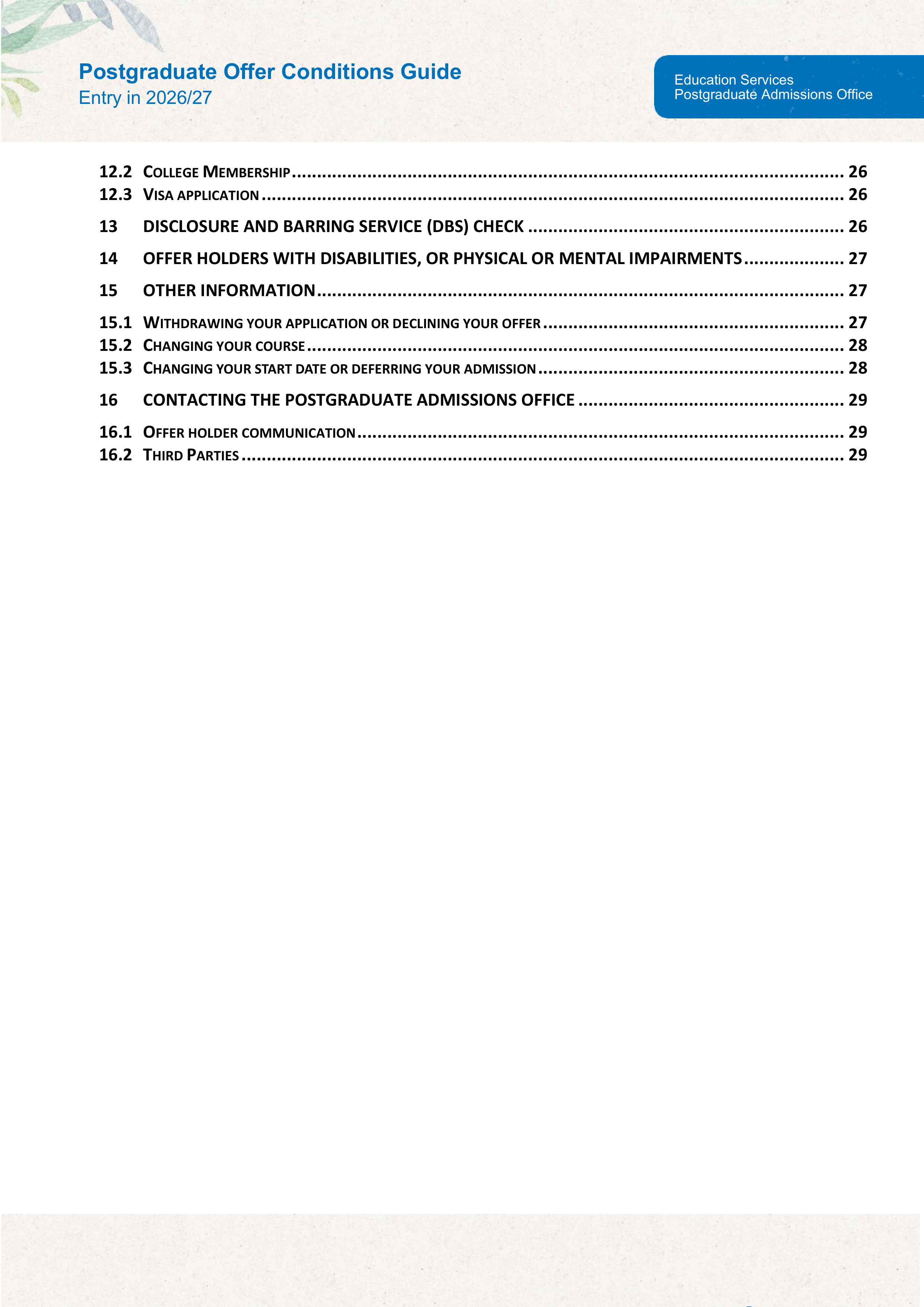 University of Cambridge Postgraduate Offer Conditions Guide — page 4