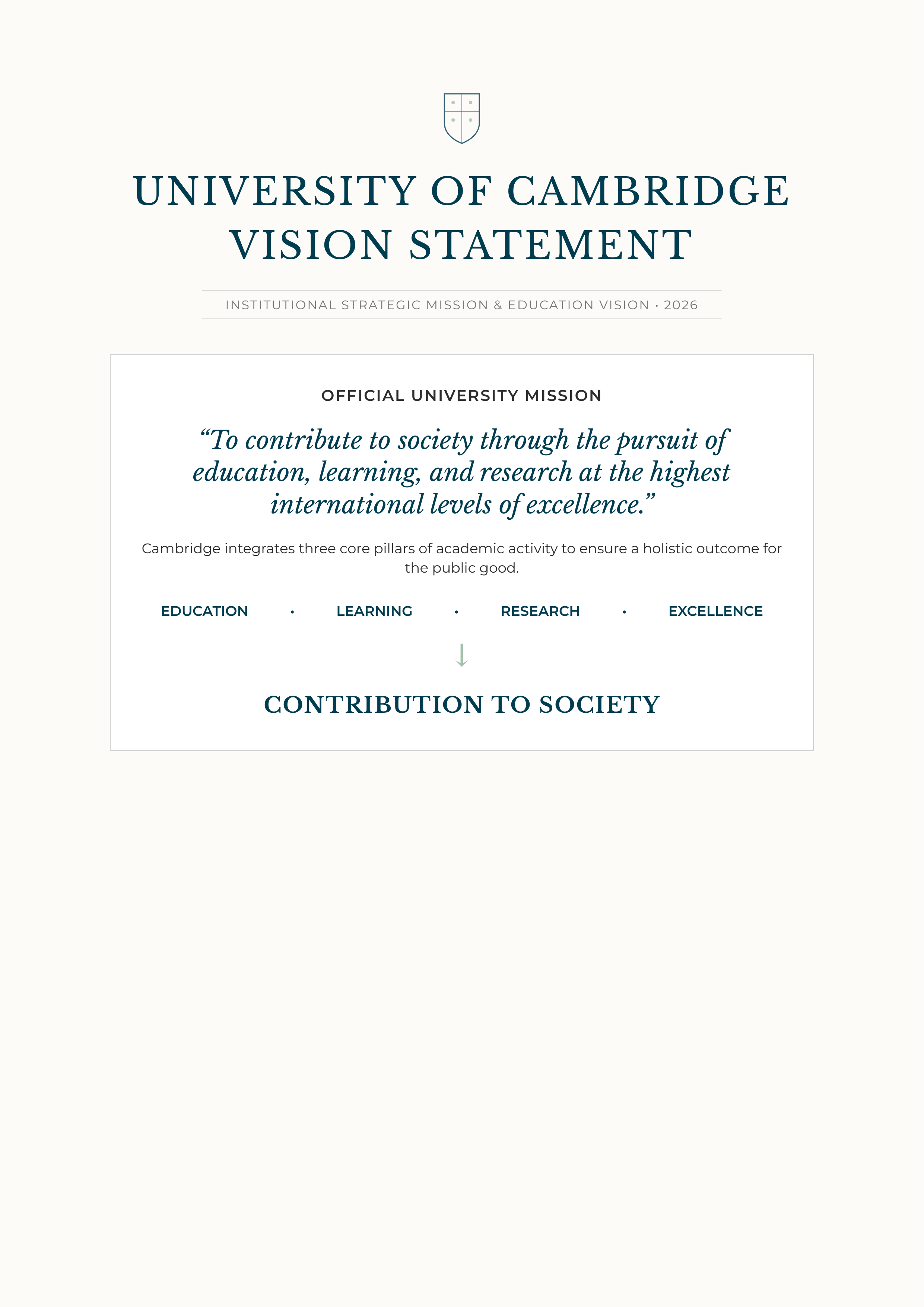 University of Cambridge Vision Statement — page 1