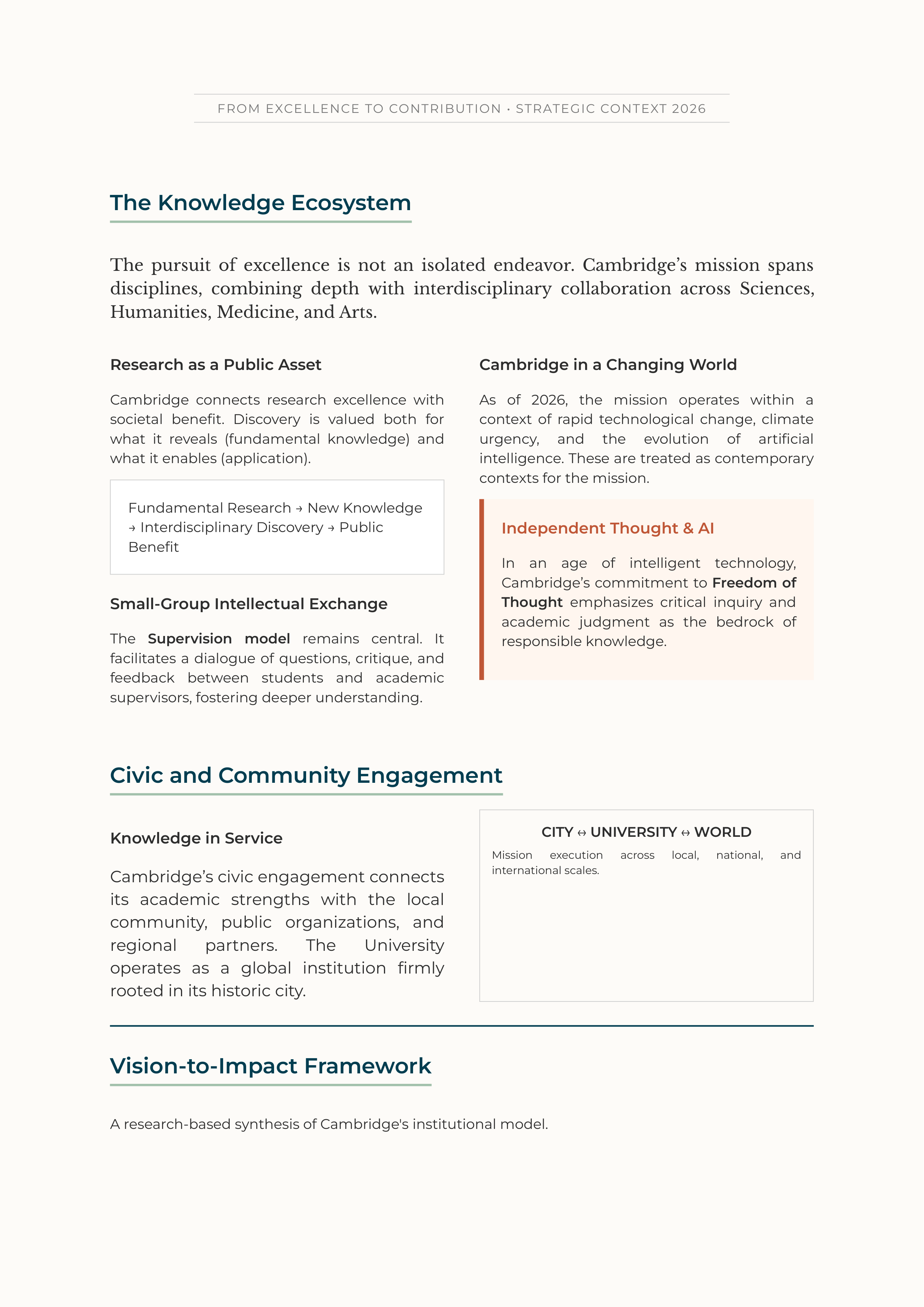 University of Cambridge Vision Statement — page 3