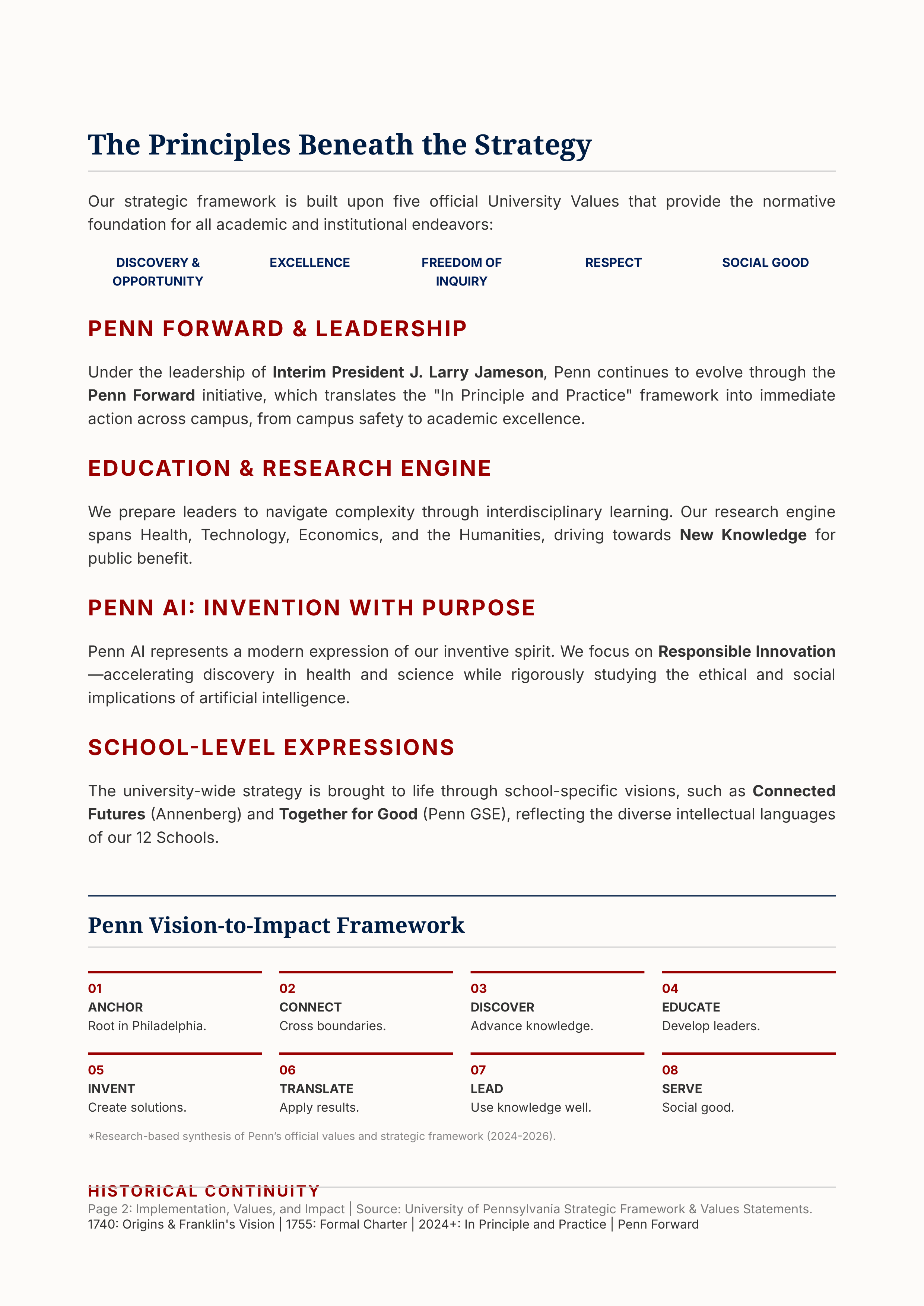 University of Pennsylvania Vision Statement — page 2