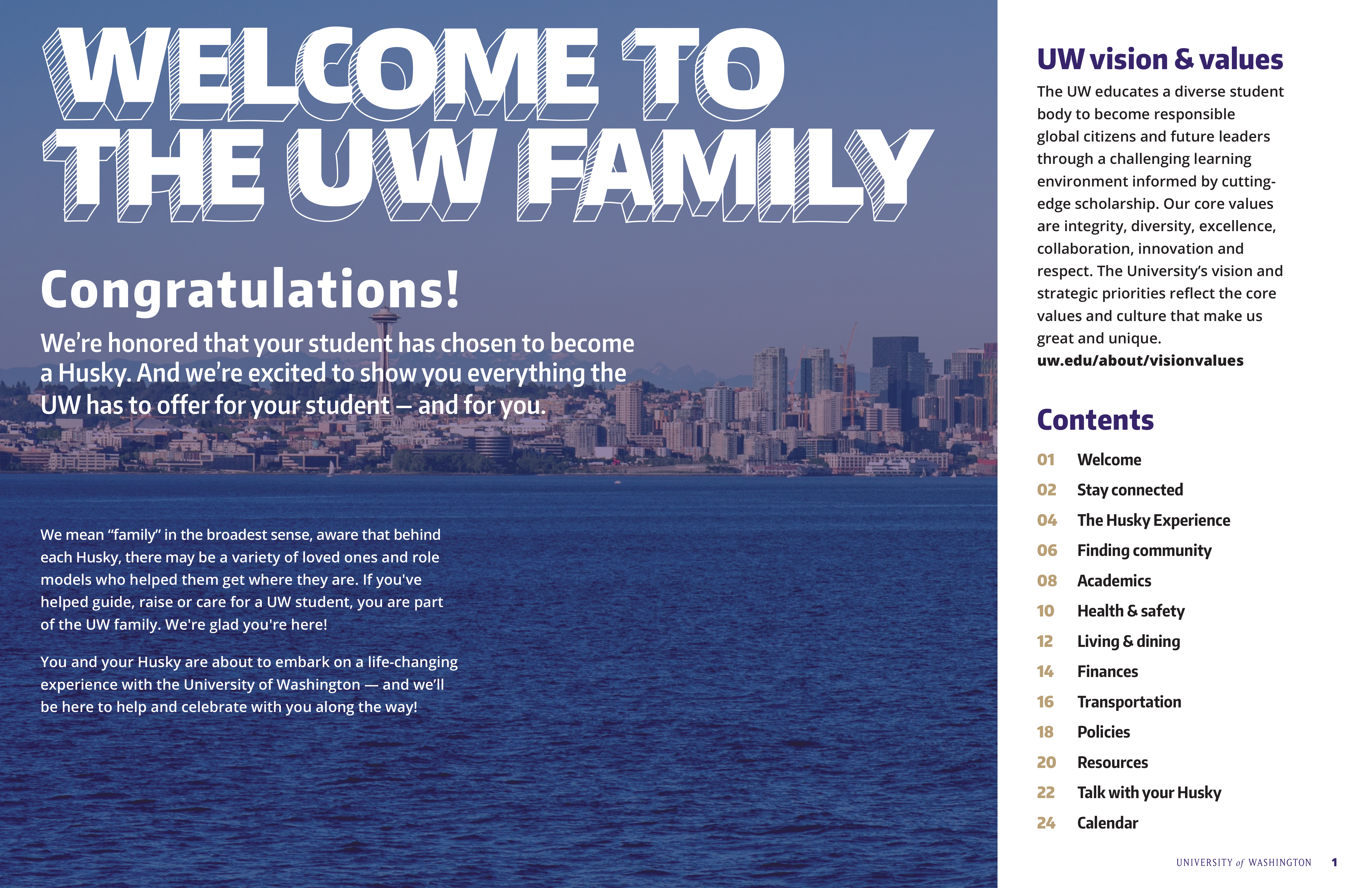 University of Washington Parent & Family Guide — page 2