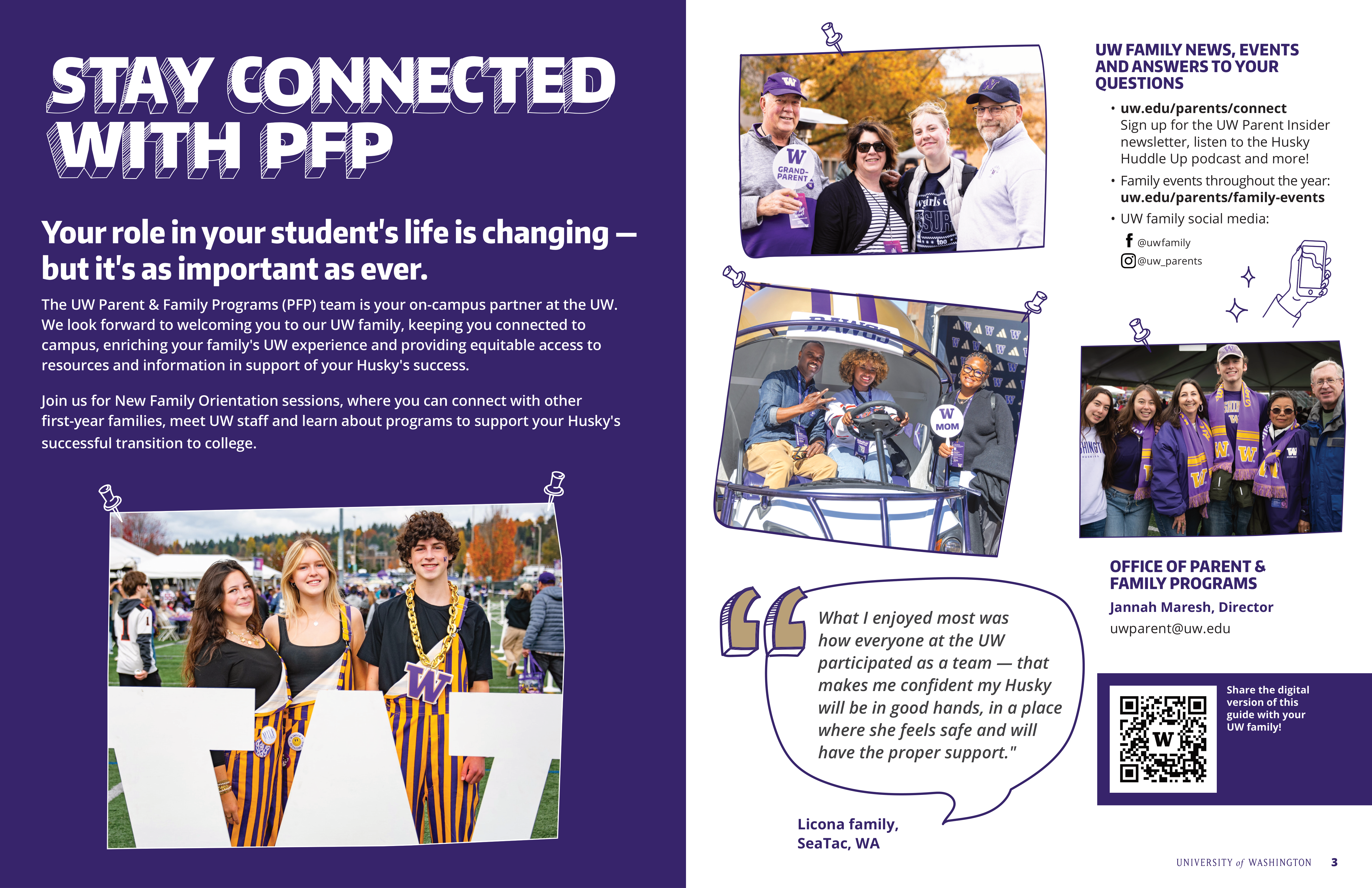 University of Washington Parent & Family Guide — page 3