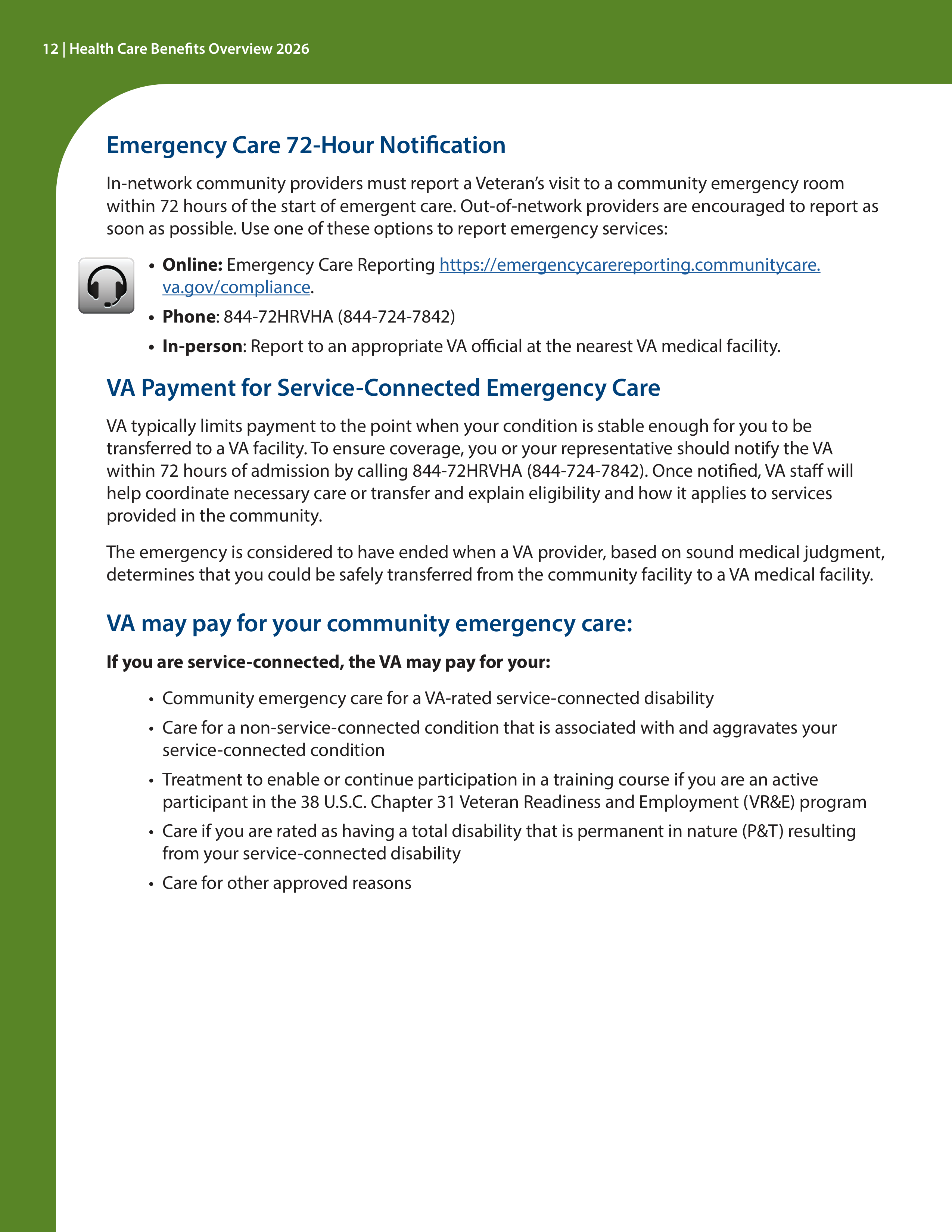 VA Veterans Health Benefits Handbook — page 14